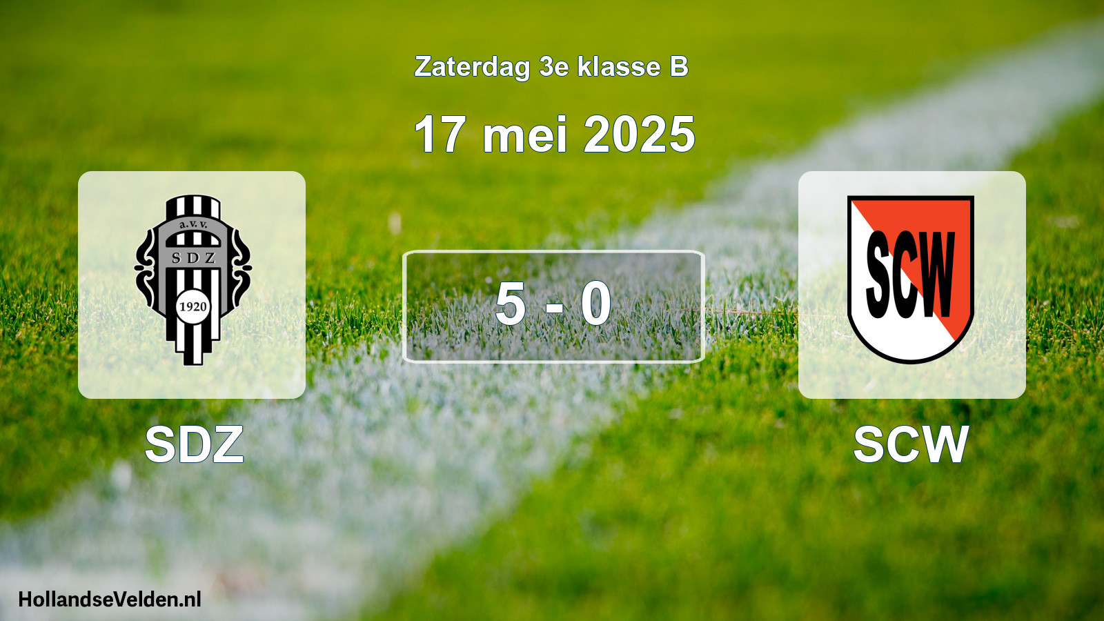 Total number of matches played: SDZ - SCW 5 - 0 (17 May 2025)