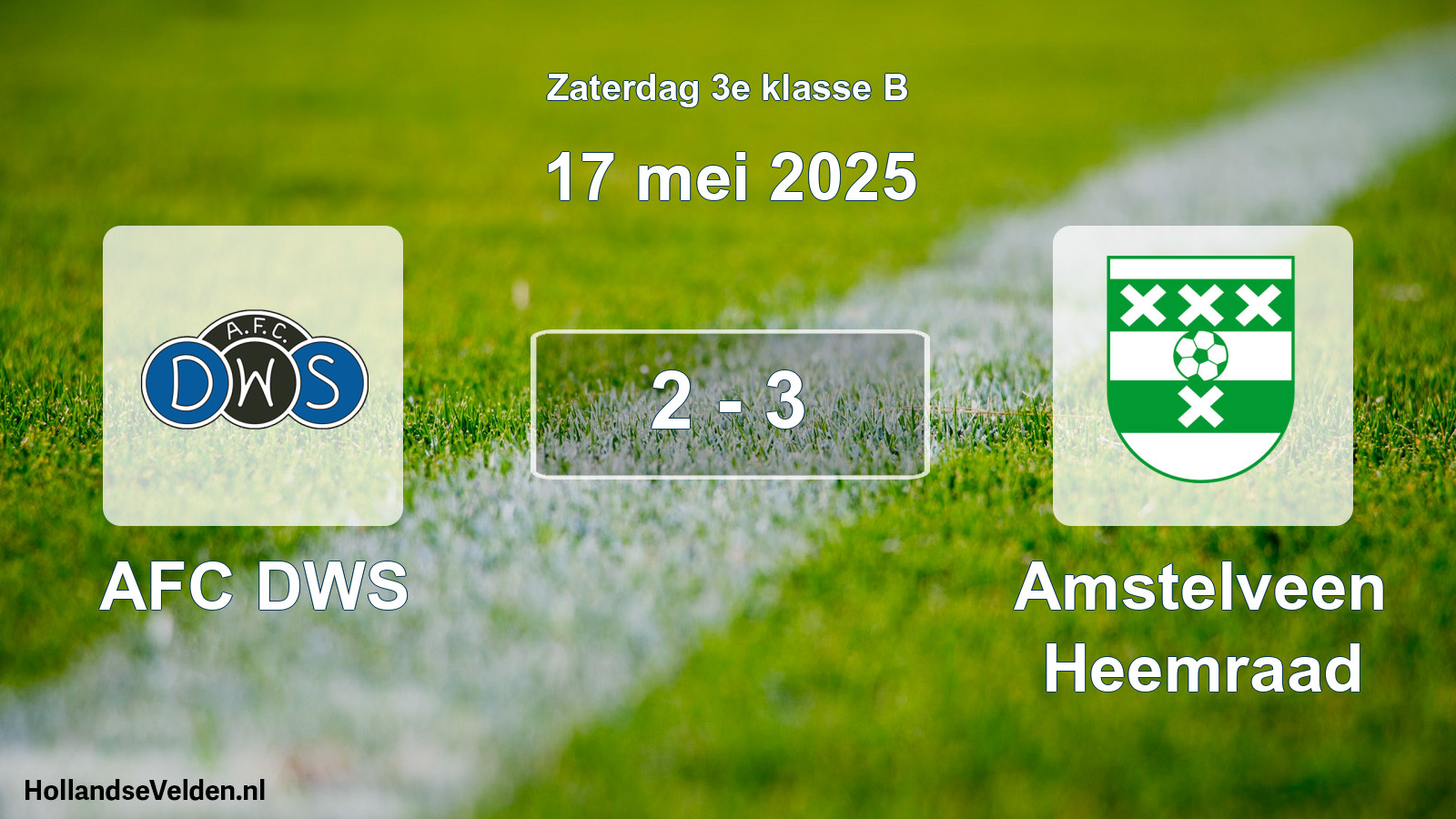 Total number of matches played: AFC DWS - Amstelveen Heemraad 2 - 3 (17 May 2025)