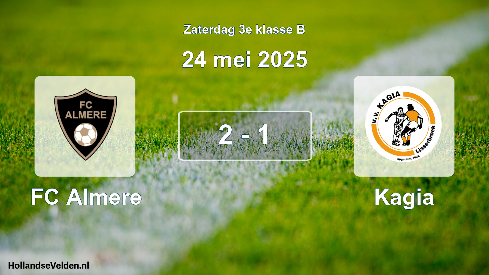 Total number of matches played: FC Almere - Kagia 2 - 1 (24 May 2025)