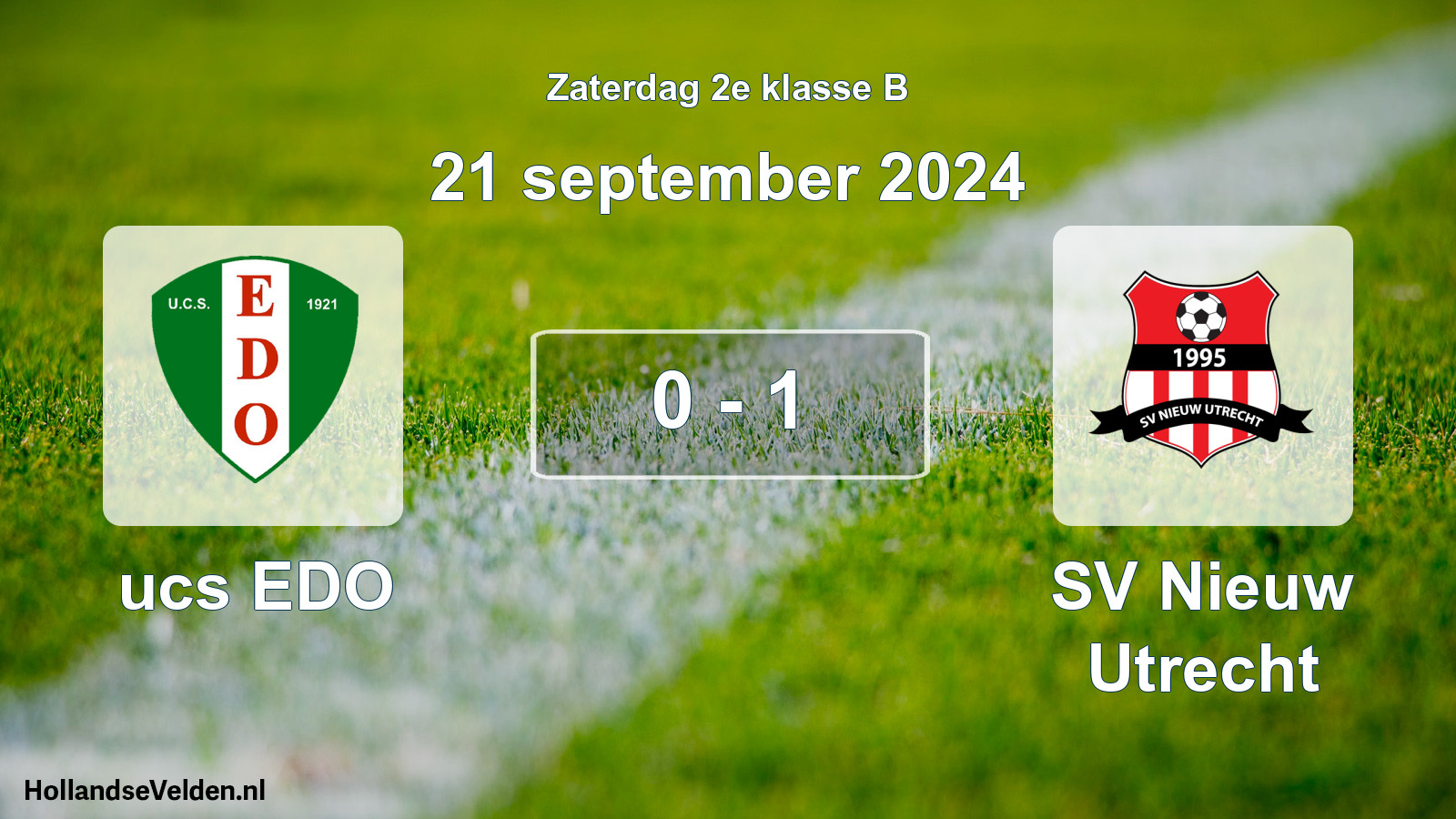 Total number of matches played: ucs EDO - SV Nieuw Utrecht 0 - 1 (21 September 2024)