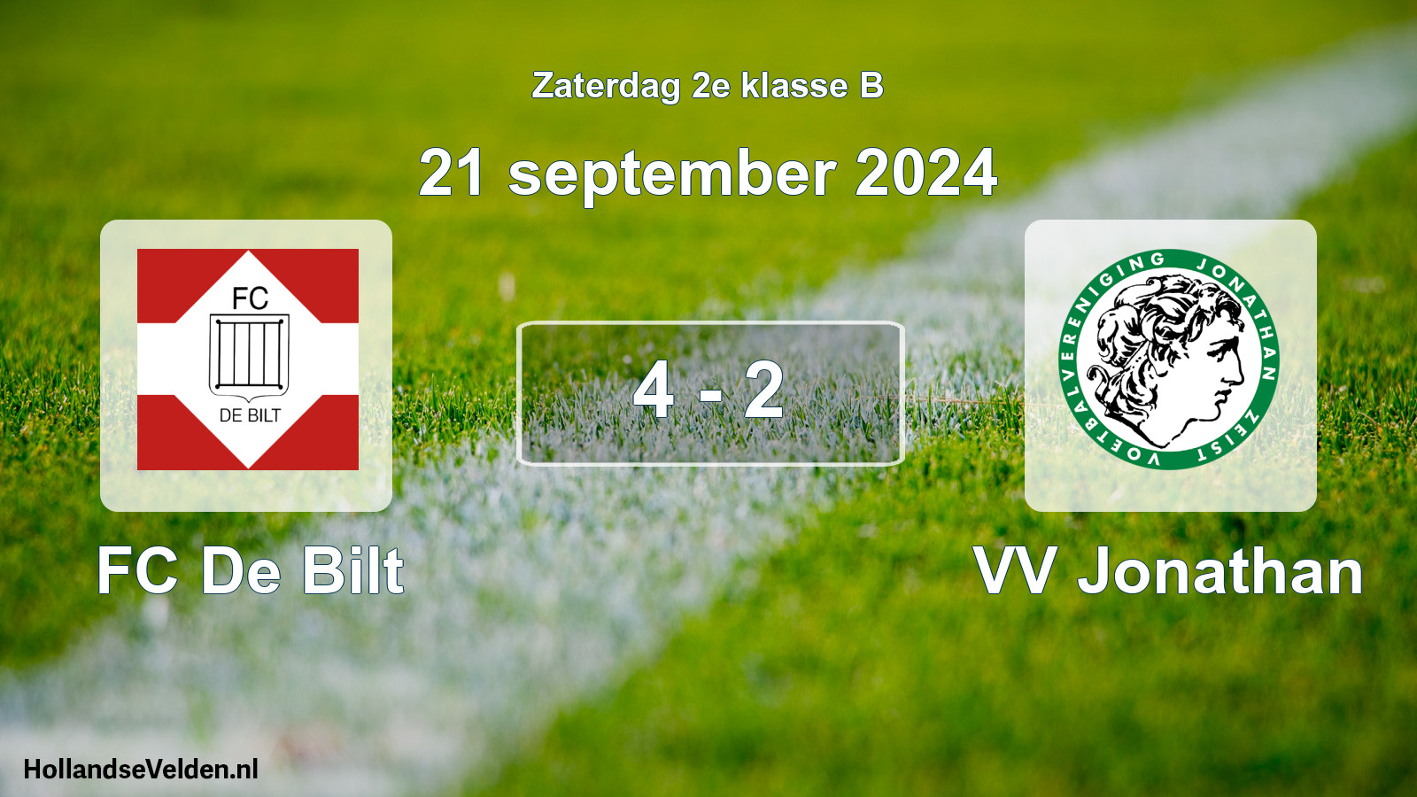 Total number of matches played: FC De Bilt - VV Jonathan 4 - 2 (21 September 2024)
