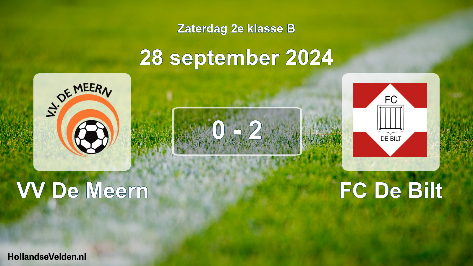 Total number of matches played: VV De Meern - FC De Bilt 0 - 2 (28 September 2024)
