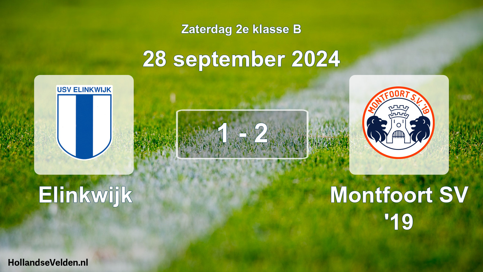 Total number of matches played: Elinkwijk - Montfoort SV '19 1 - 2 (28 September 2024)