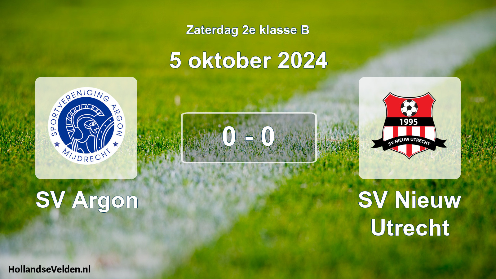 Total number of matches played: SV Argon - SV Nieuw Utrecht 0 - 0 (5 October 2024)