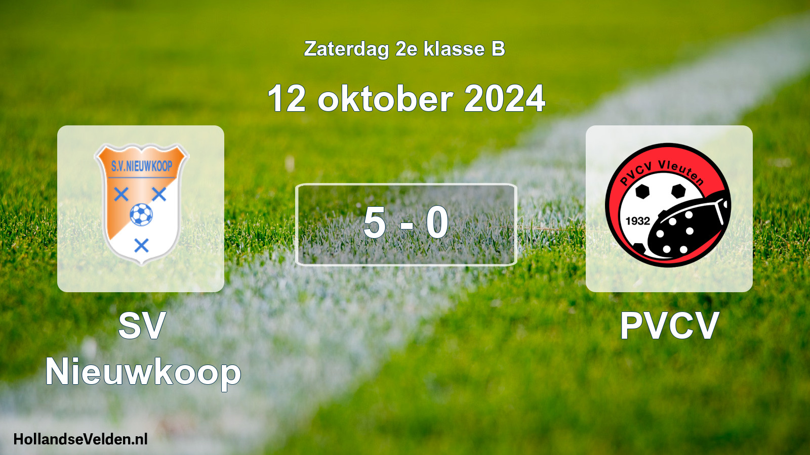 Total number of matches played: SV Nieuwkoop - PVCV 5 - 0 (12 October 2024)