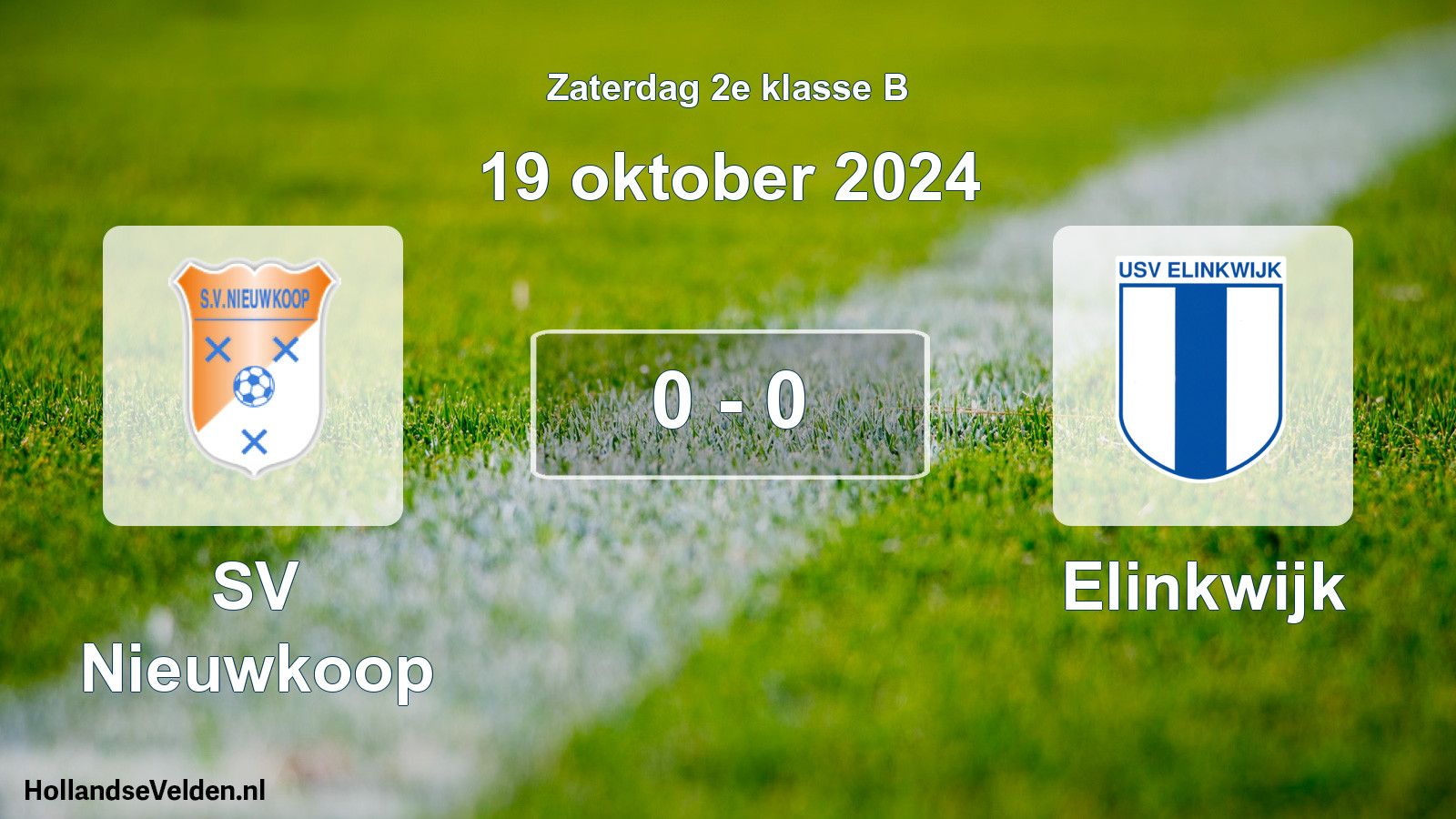 Total number of matches played: SV Nieuwkoop - Elinkwijk 0 - 0 (19 October 2024)