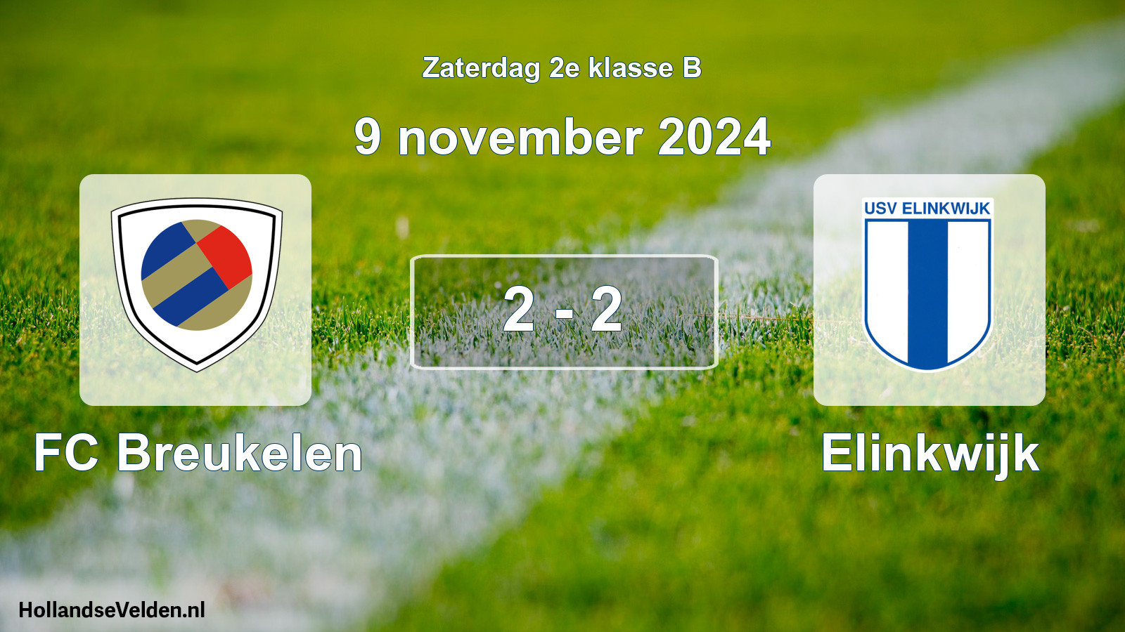 Total number of matches played: FC Breukelen - Elinkwijk 2 - 2 (9 November 2024)