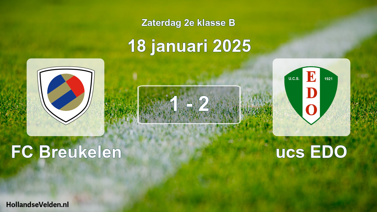 Total number of matches played: FC Breukelen - ucs EDO 1 - 2 (18 January 2025)