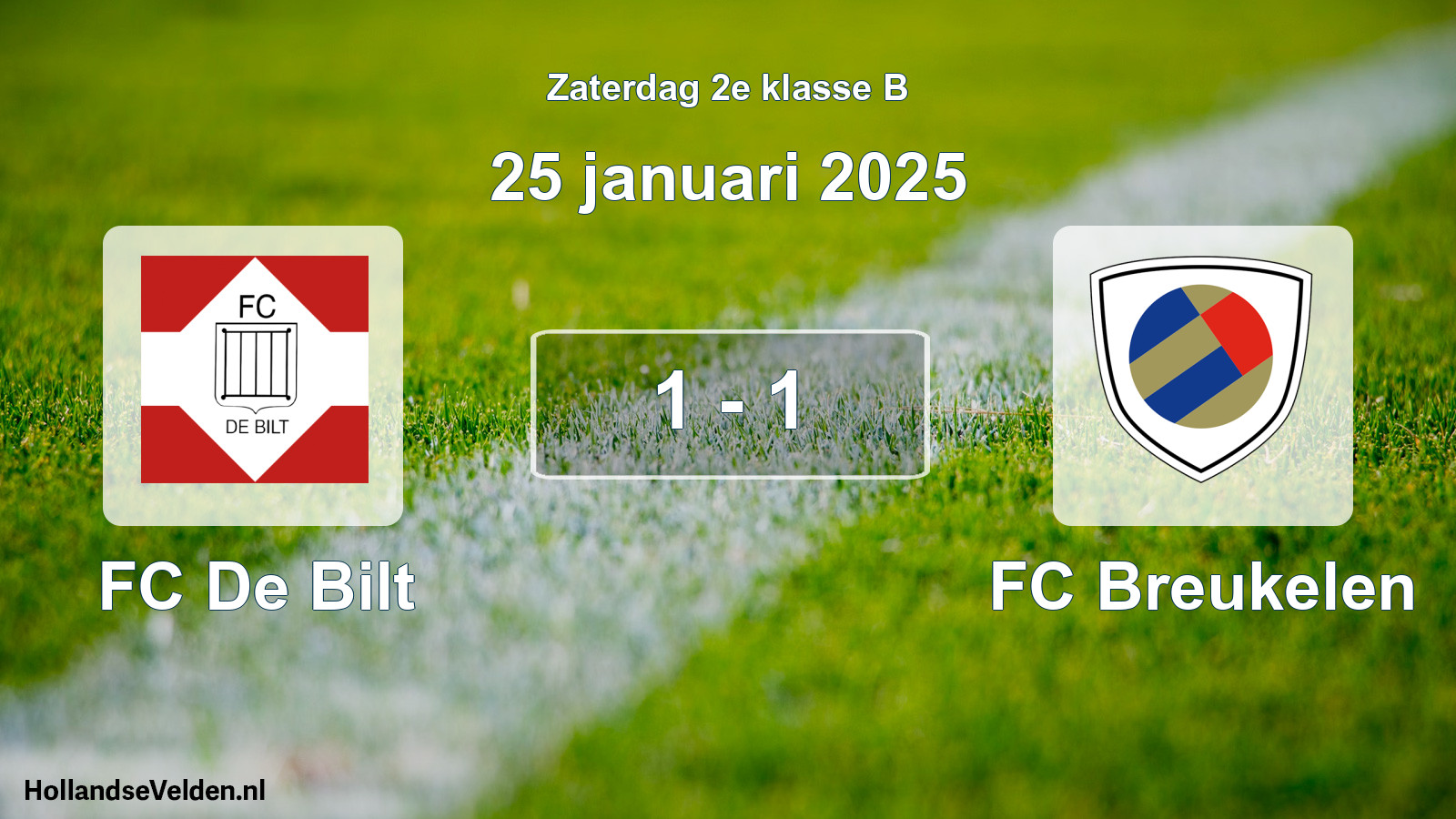 Total number of matches played: FC De Bilt - FC Breukelen 1 - 1 (25 January 2025)