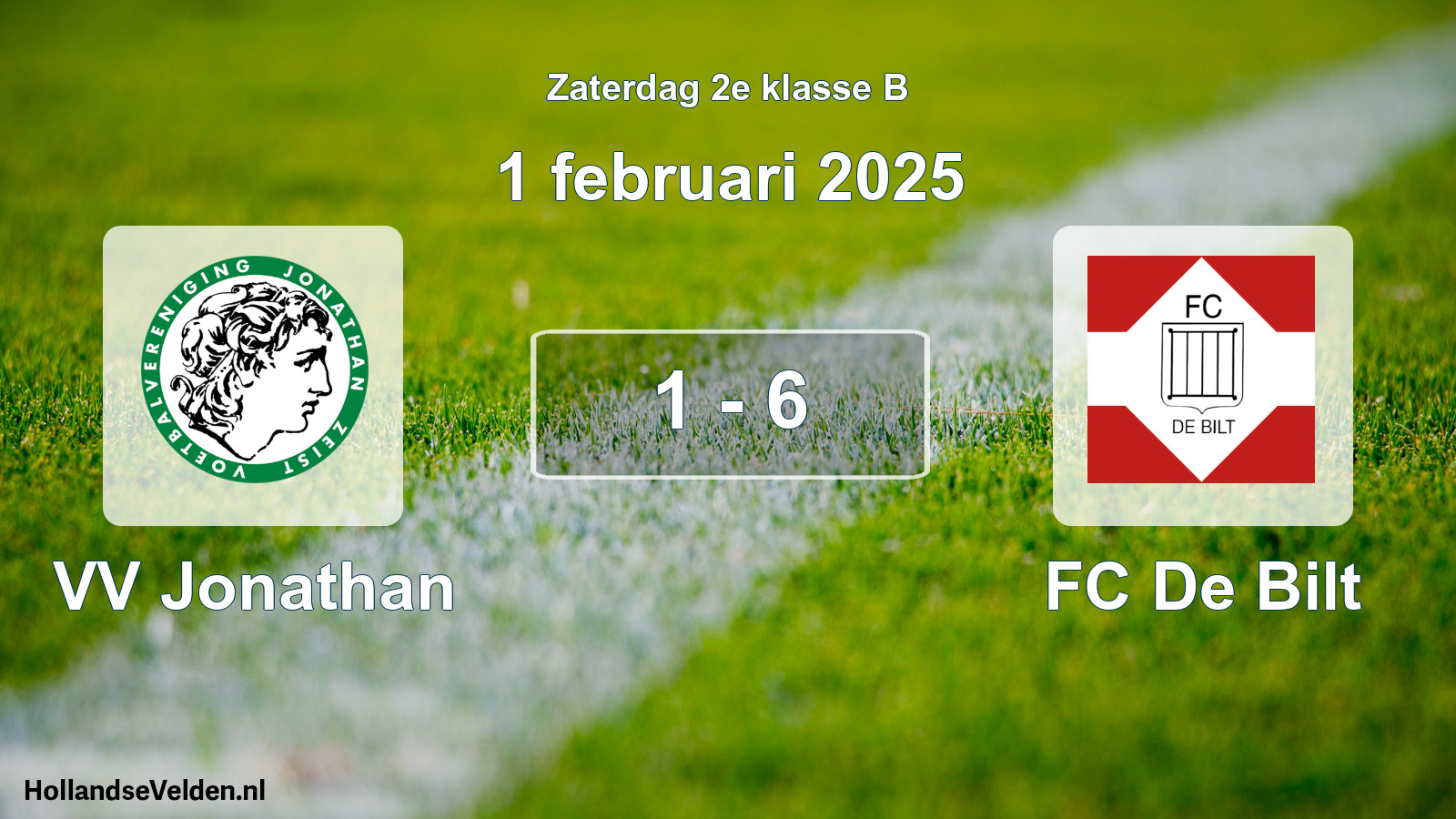 Total number of matches played: VV Jonathan - FC De Bilt 1 - 6 (1 February 2025)