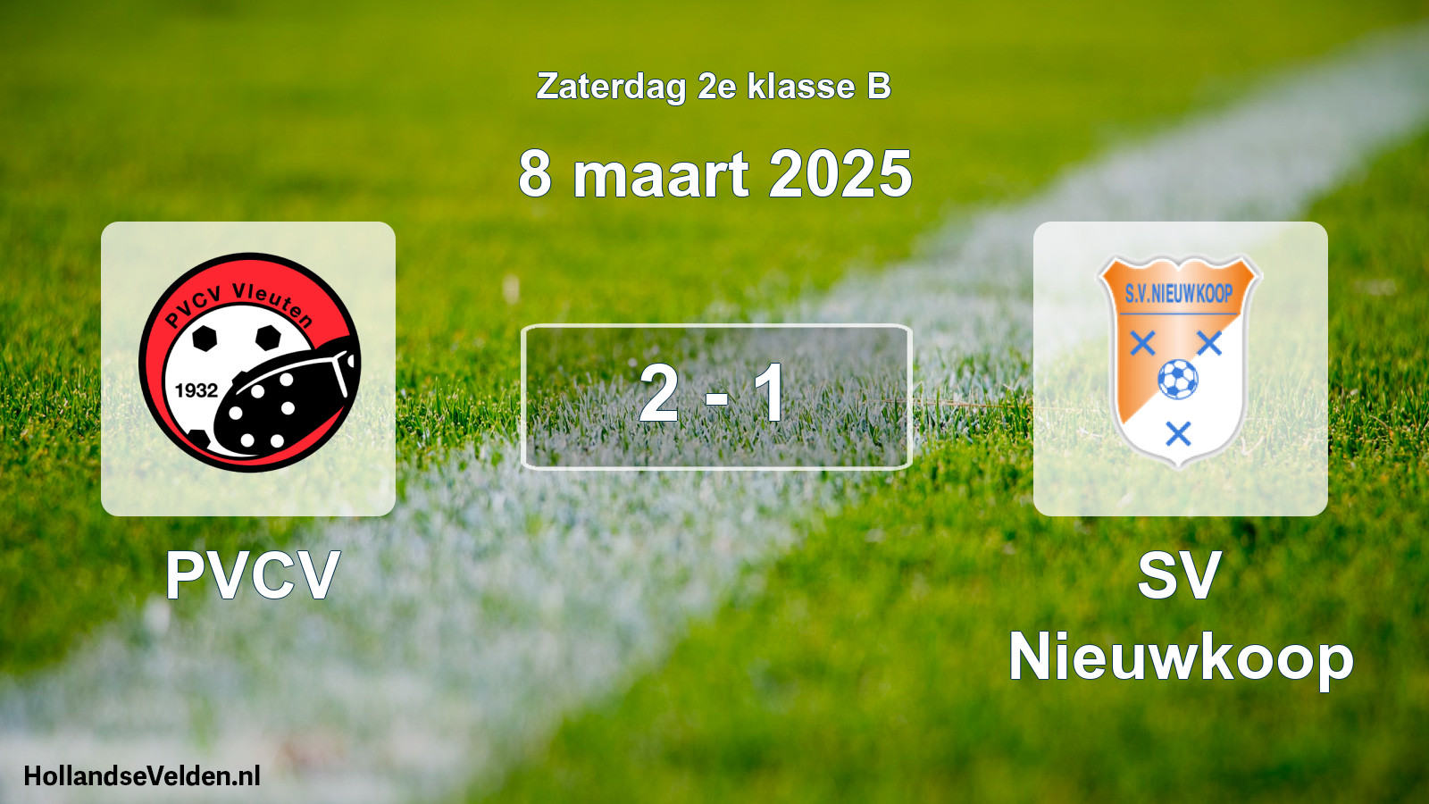 Total number of matches played: PVCV - SV Nieuwkoop 2 - 1 (8 March 2025)