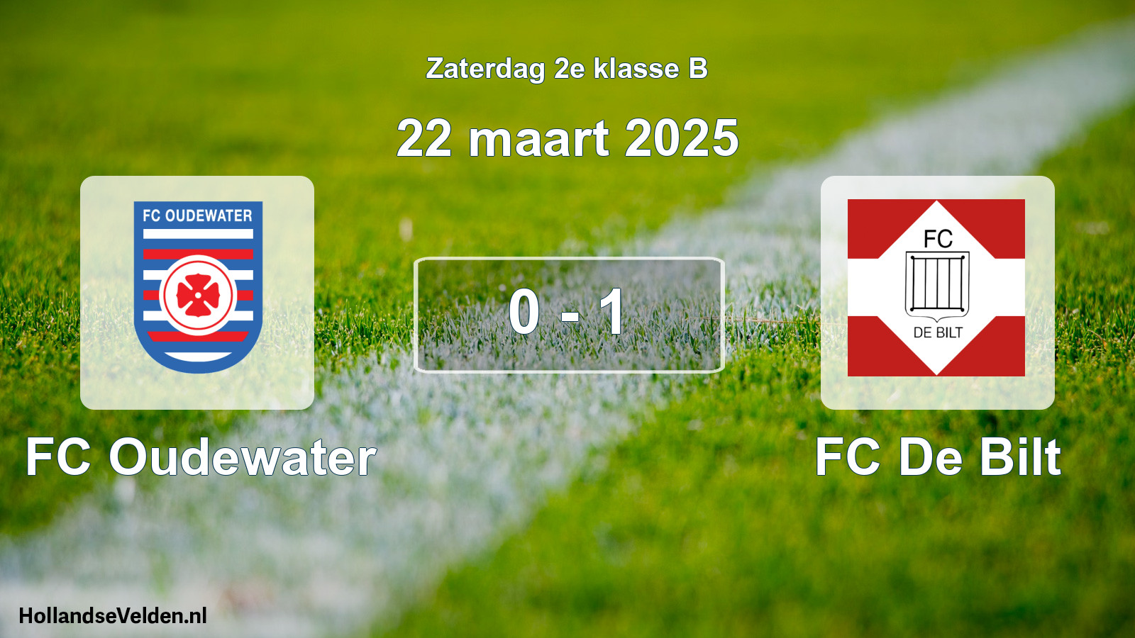 Total number of matches played: FC Oudewater - FC De Bilt 0 - 1 (22 March 2025)