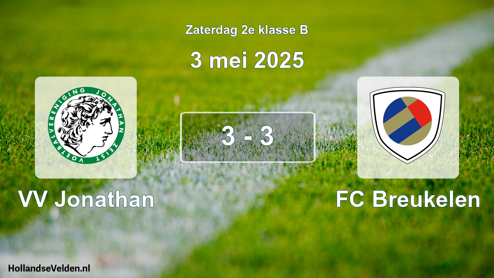 Total number of matches played: VV Jonathan - FC Breukelen 3 - 3 (3 May 2025)