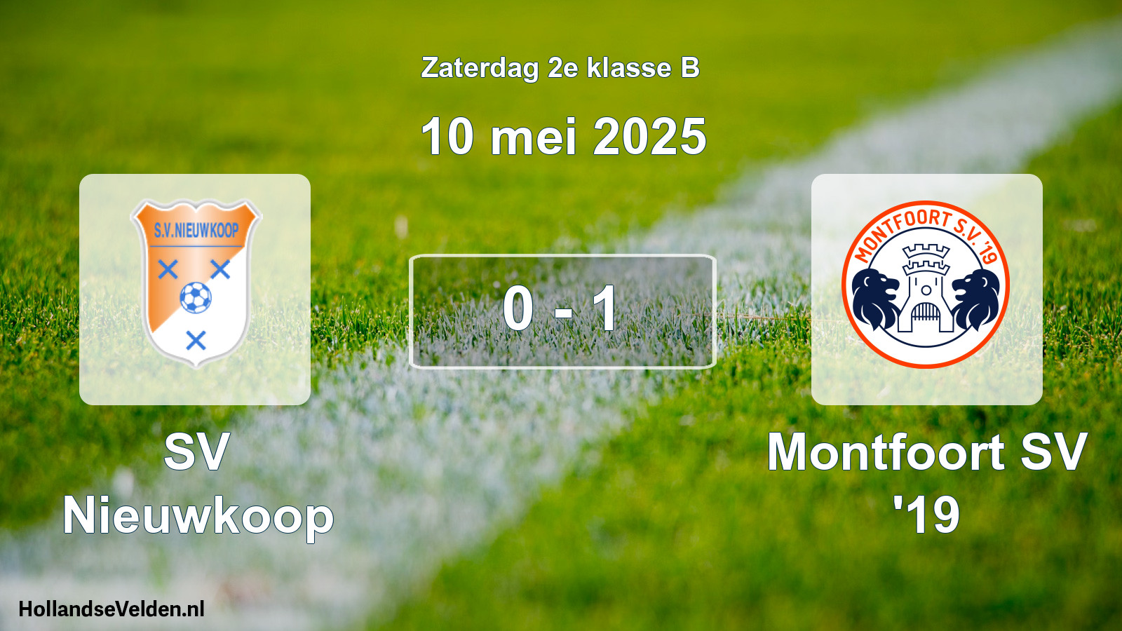 Total number of matches played: SV Nieuwkoop - Montfoort SV '19 0 - 1 (10 May 2025)