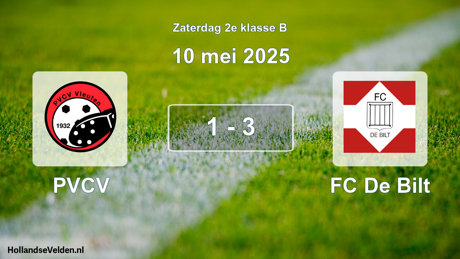 Total number of matches played: PVCV - FC De Bilt 1 - 3 (10 May 2025)