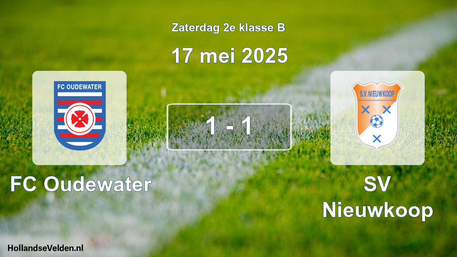 Total number of matches played: FC Oudewater - SV Nieuwkoop 1 - 1 (17 May 2025)