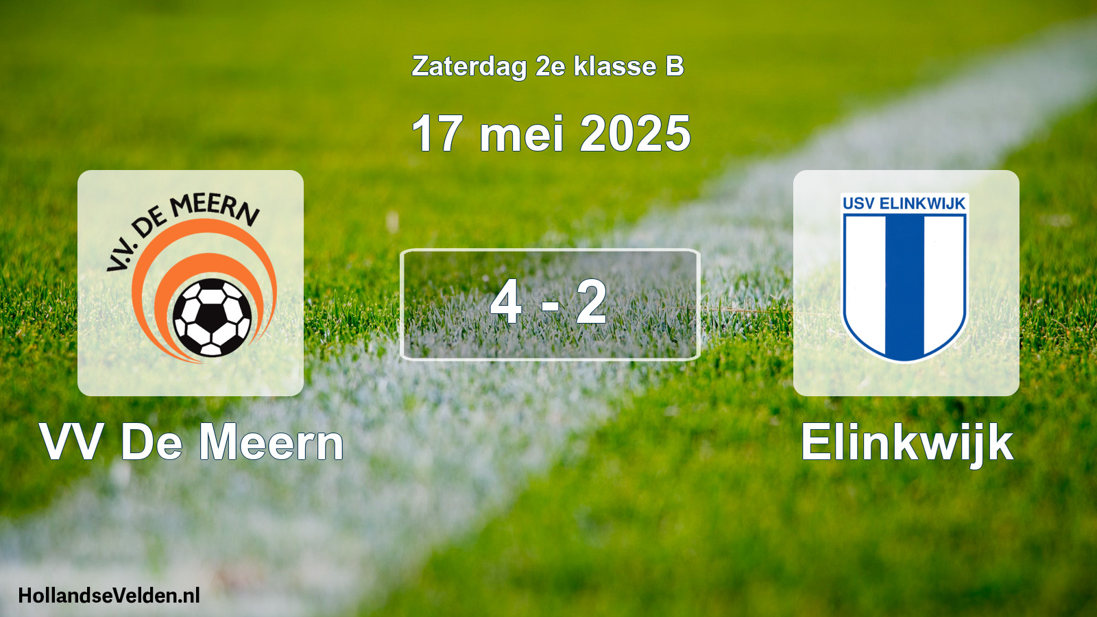 Total number of matches played: VV De Meern - Elinkwijk 4 - 2 (17 May 2025)