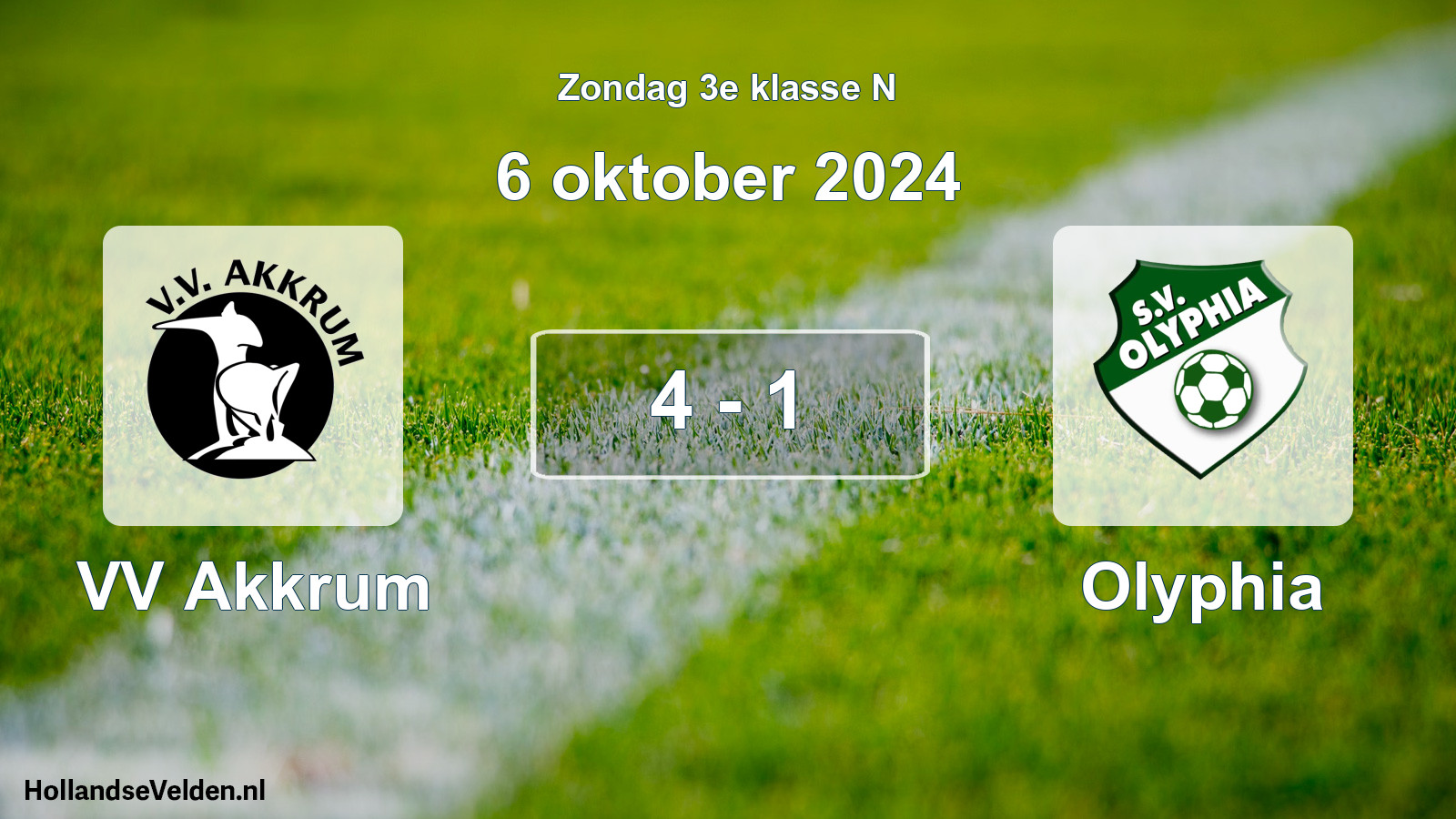 Total number of matches played: VV Akkrum - Olyphia 4 - 1 (6 October 2024)