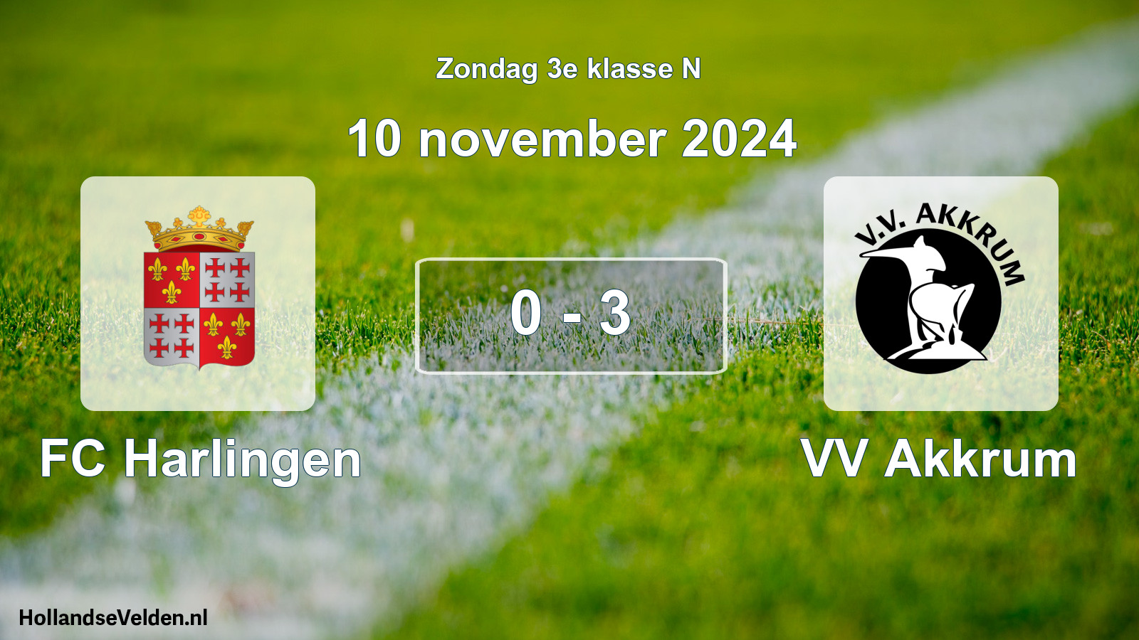 Total number of matches played: FC Harlingen - VV Akkrum 0 - 3 (10 November 2024)
