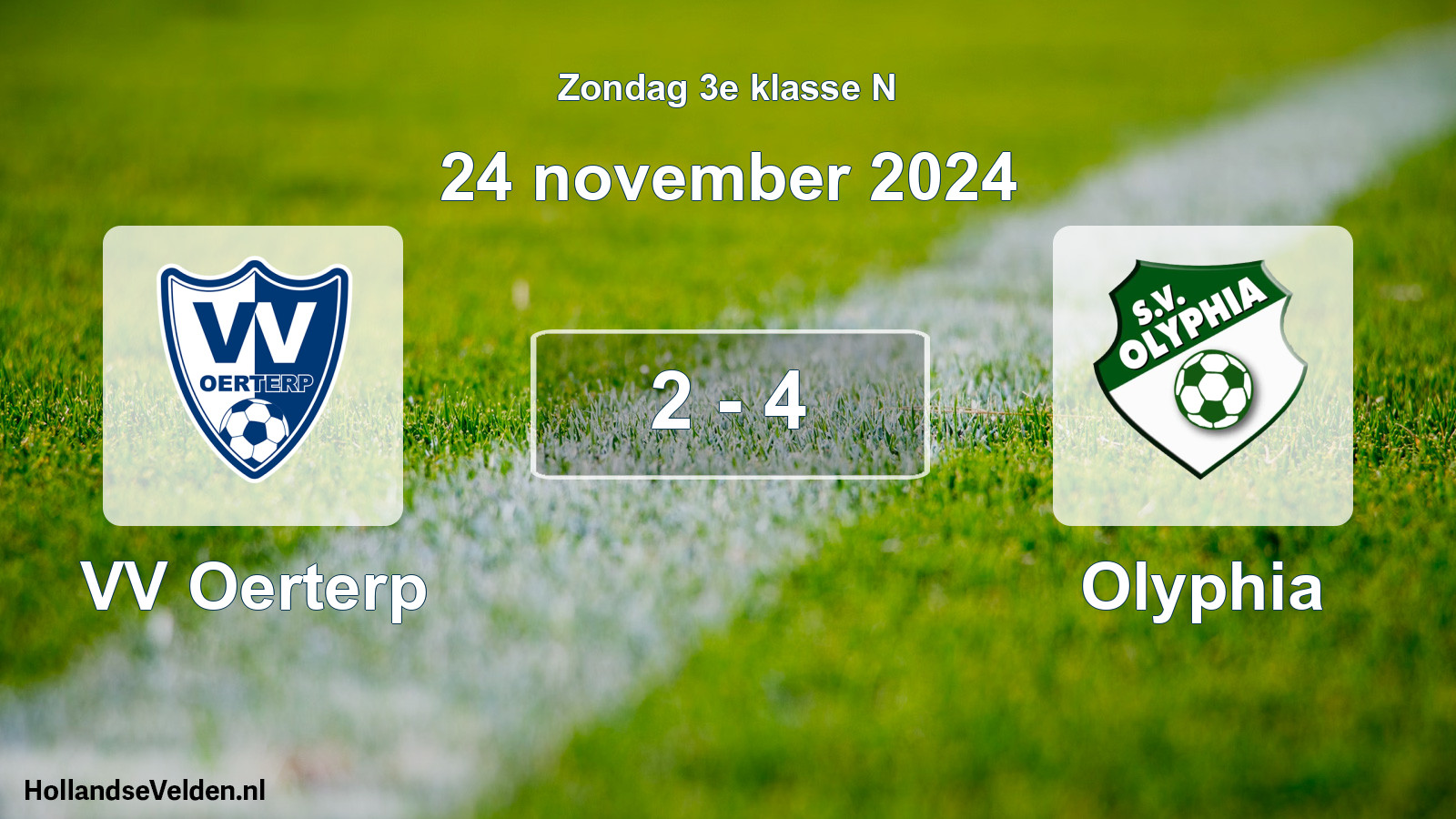 Total number of matches played: VV Oerterp - Olyphia 2 - 4 (24 November 2024)