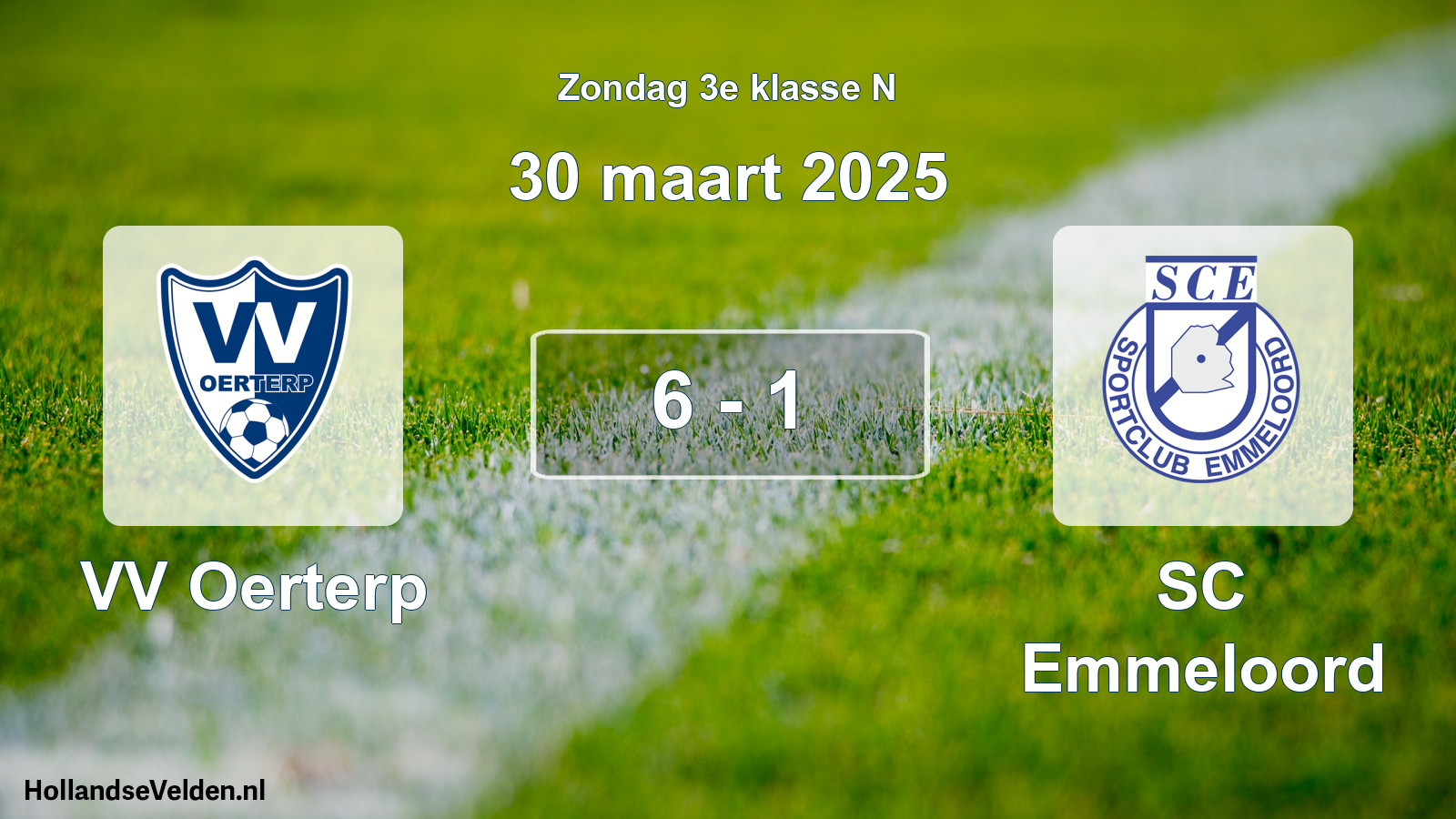 Total number of matches played: VV Oerterp - SC Emmeloord 6 - 1 (30 March 2025)