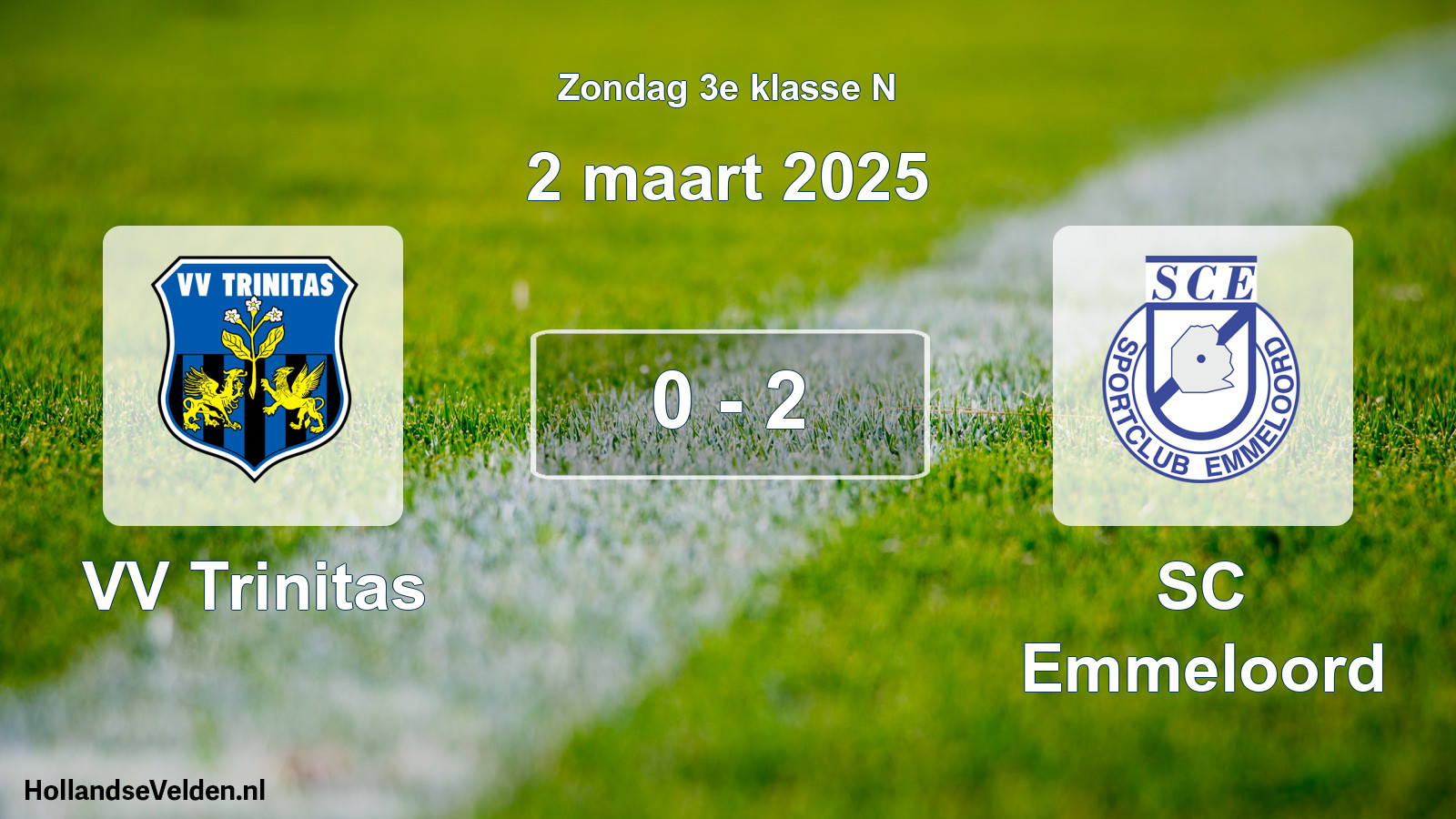 Total number of matches played: VV Trinitas - SC Emmeloord 0 - 2 (2 March 2025)