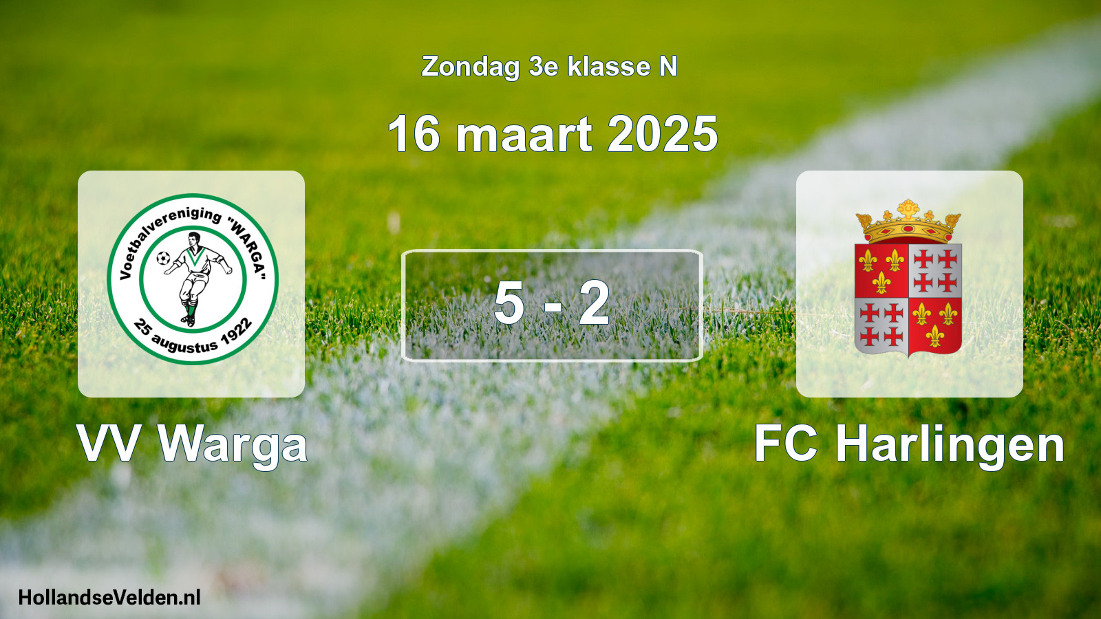 Total number of matches played: VV Warga - FC Harlingen 5 - 2 (16 March 2025)