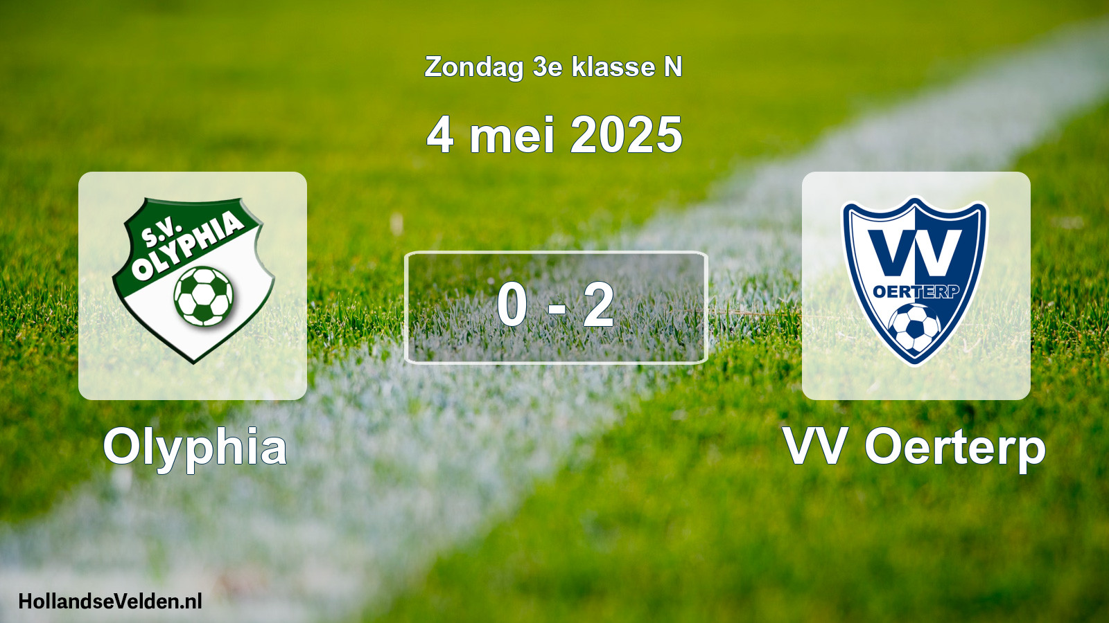 Total number of matches played: Olyphia - VV Oerterp 0 - 2 (4 May 2025)