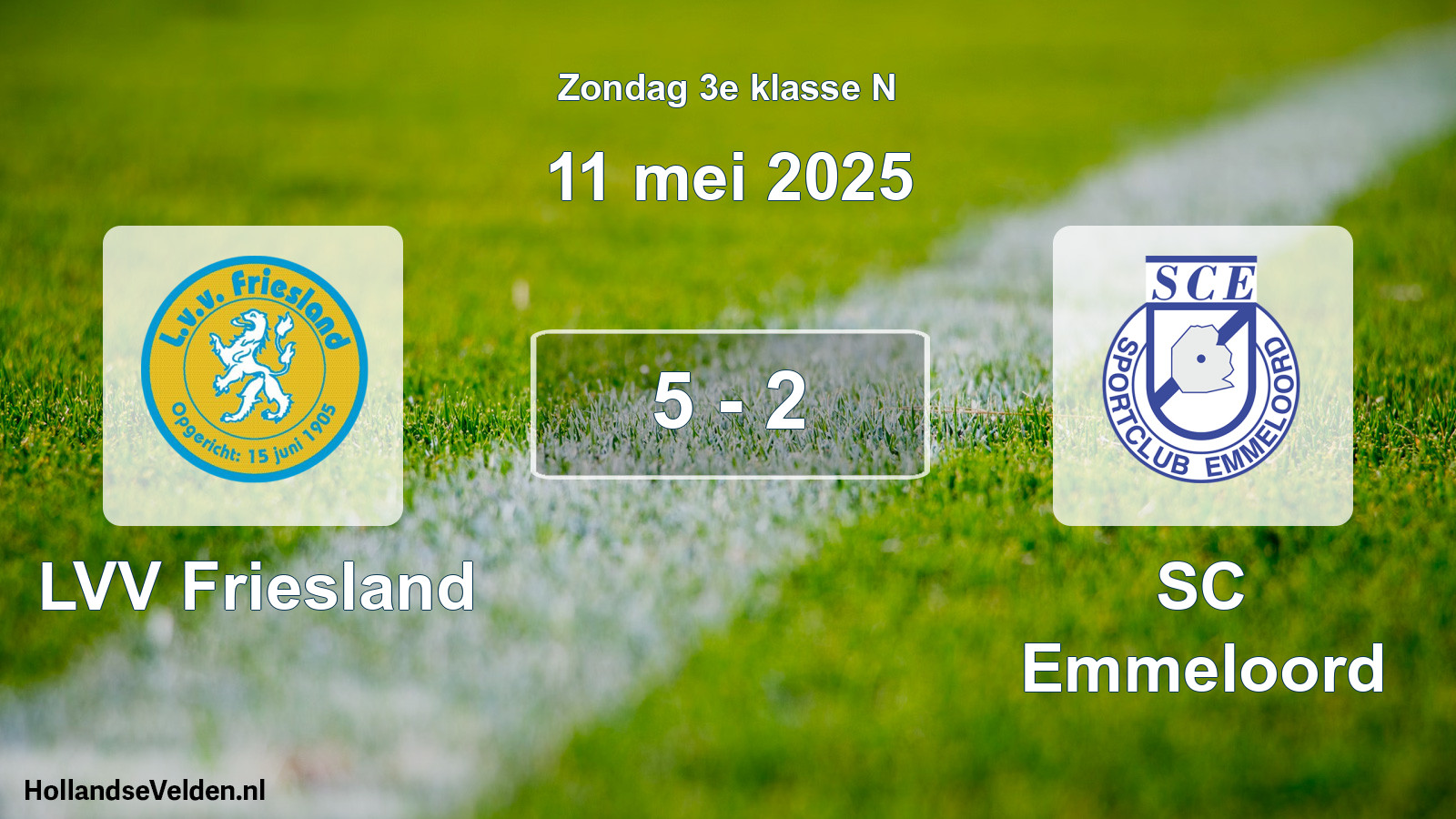Total number of matches played: LVV Friesland - SC Emmeloord 5 - 2 (11 May 2025)
