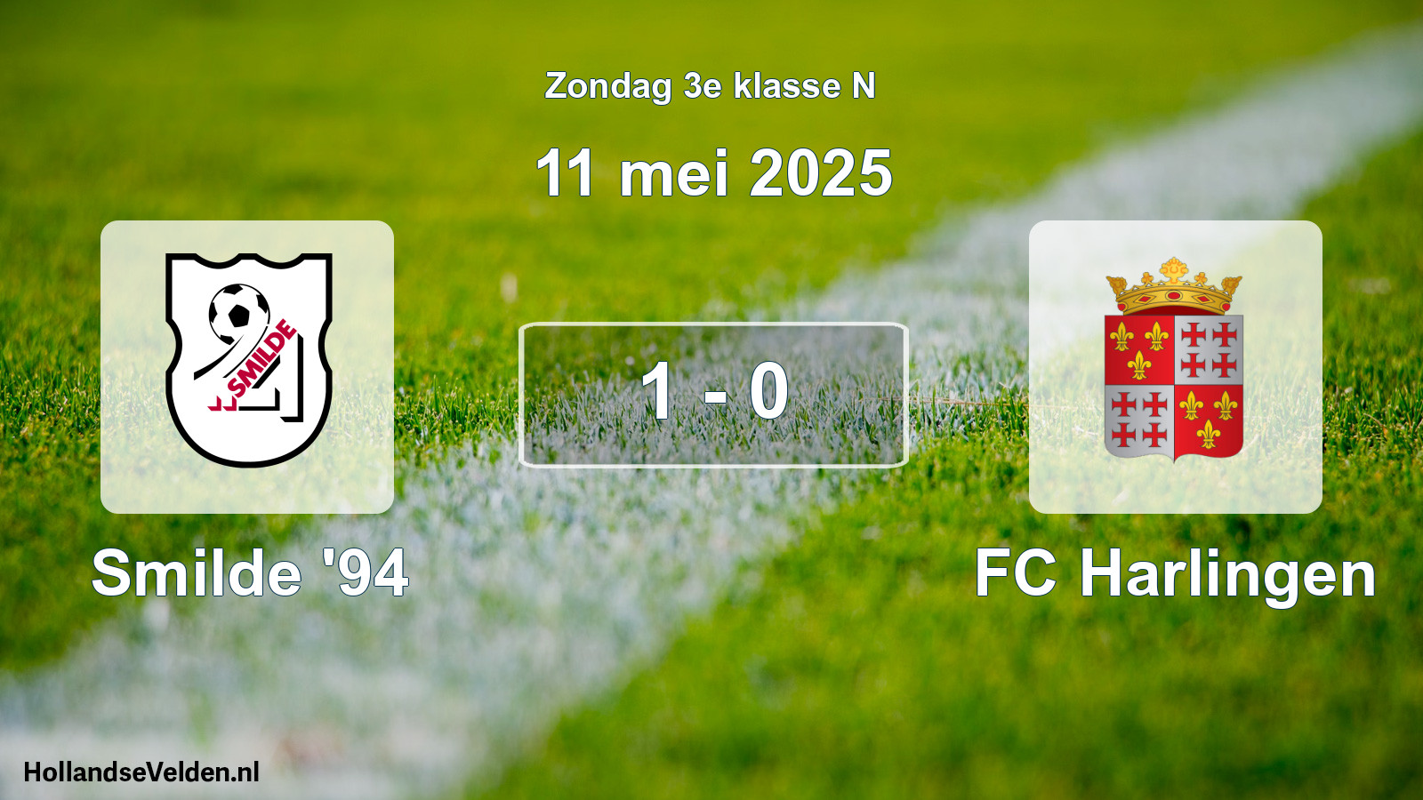 Total number of matches played: Smilde '94 - FC Harlingen 1 - 0 (11 May 2025)