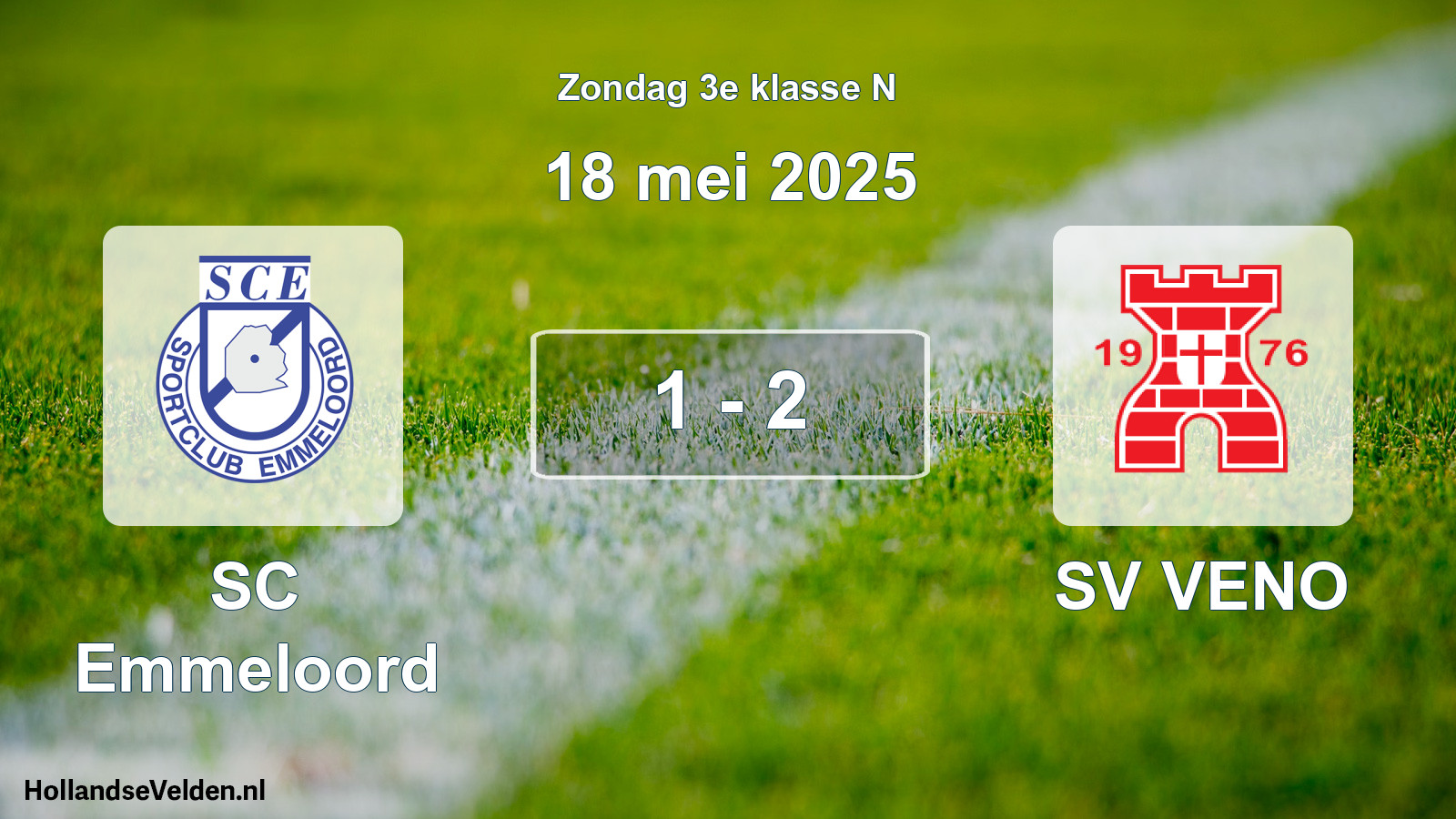 Total number of matches played: SC Emmeloord - SV VENO 1 - 2 (18 May 2025)