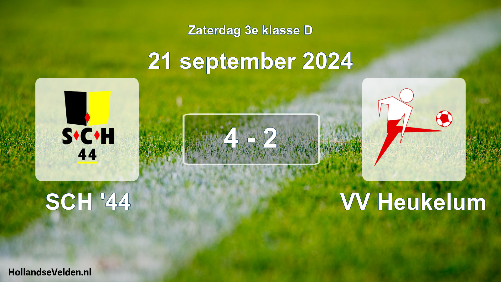 Total number of matches played: SCH '44 - VV Heukelum 4 - 2 (21 September 2024)