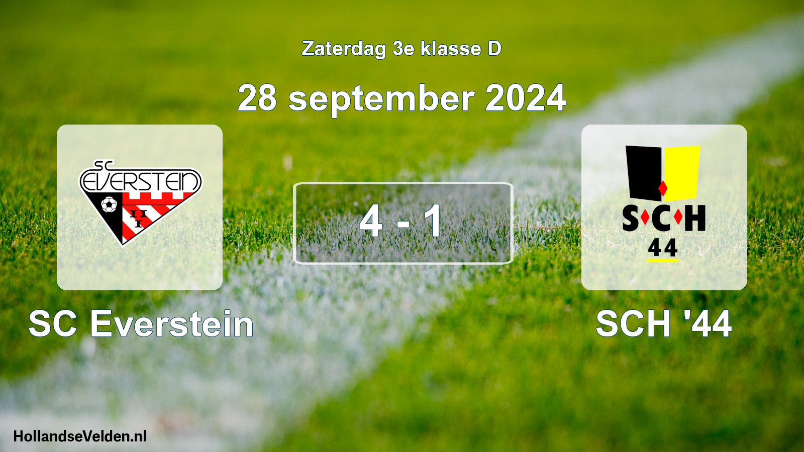 Total number of matches played: SC Everstein - SCH '44 4 - 1 (28 September 2024)