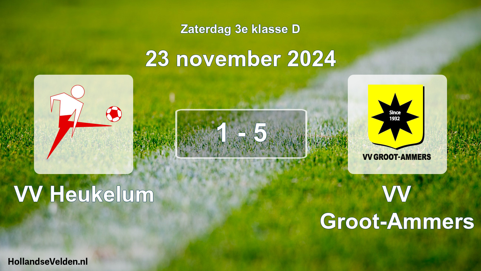 Total number of matches played: VV Heukelum - VV Groot-Ammers 1 - 5 (23 November 2024)