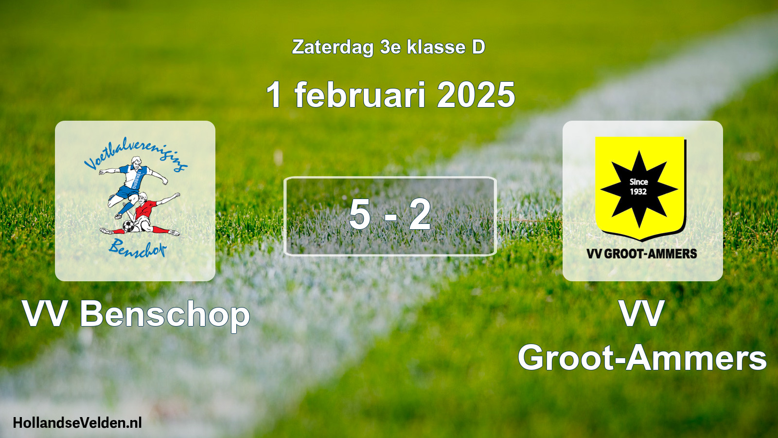 Total number of matches played: VV Benschop - VV Groot-Ammers 5 - 2 (1 February 2025)