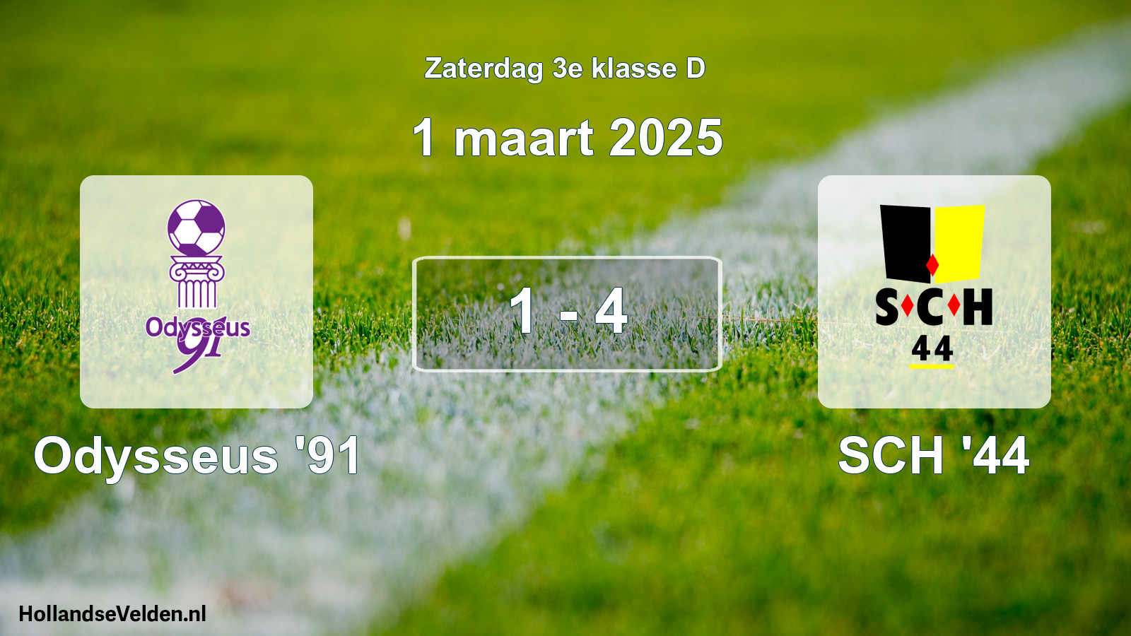 Total number of matches played: Odysseus '91 - SCH '44 1 - 4 (1 March 2025)