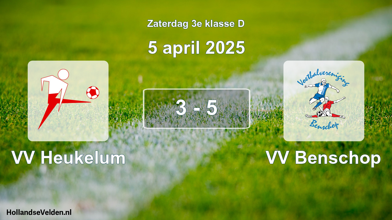 Total number of matches played: VV Heukelum - VV Benschop 3 - 5 (5 April 2025)