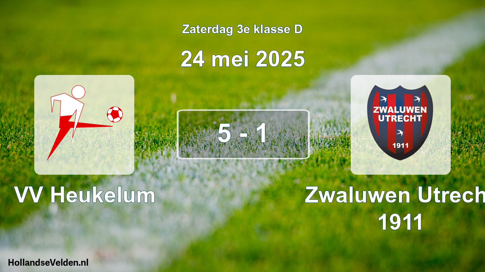Total number of matches played: VV Heukelum - Zwaluwen Utrecht 1911 5 - 1 (24 May 2025)