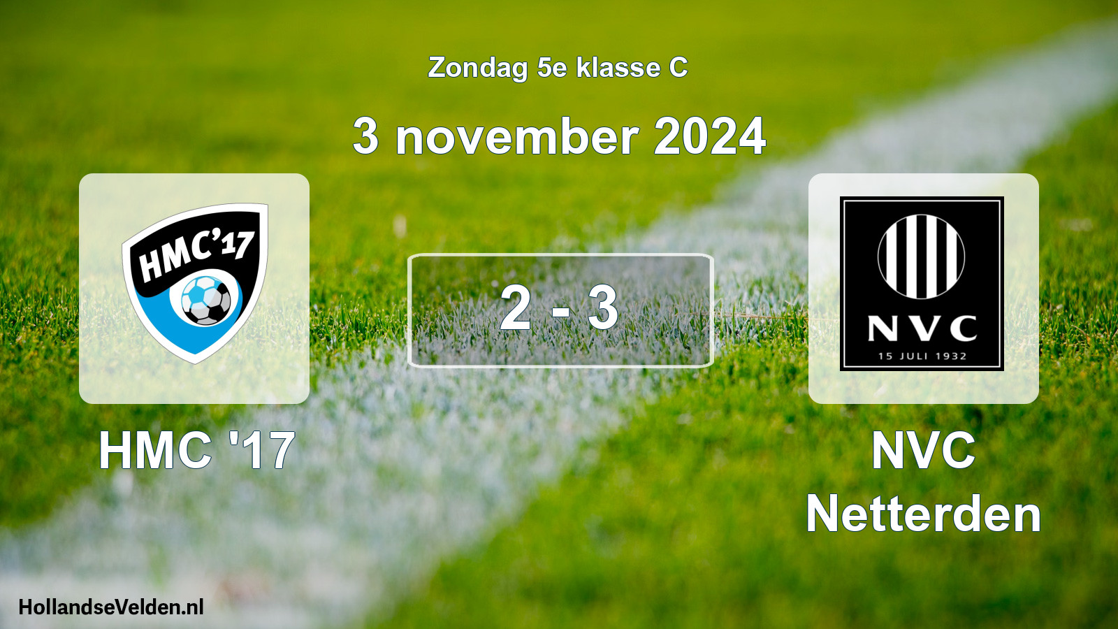 Total number of matches played: HMC '17 - NVC Netterden 2 - 3 (3 November 2024)