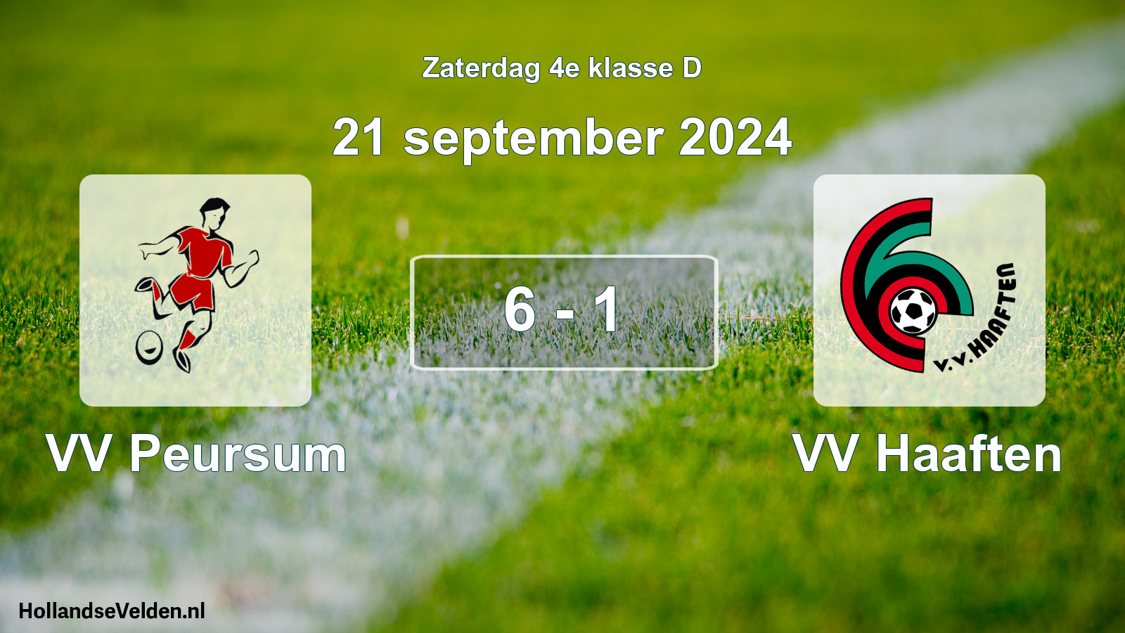 Total number of matches played: VV Peursum - VV Haaften 6 - 1 (21 September 2024)