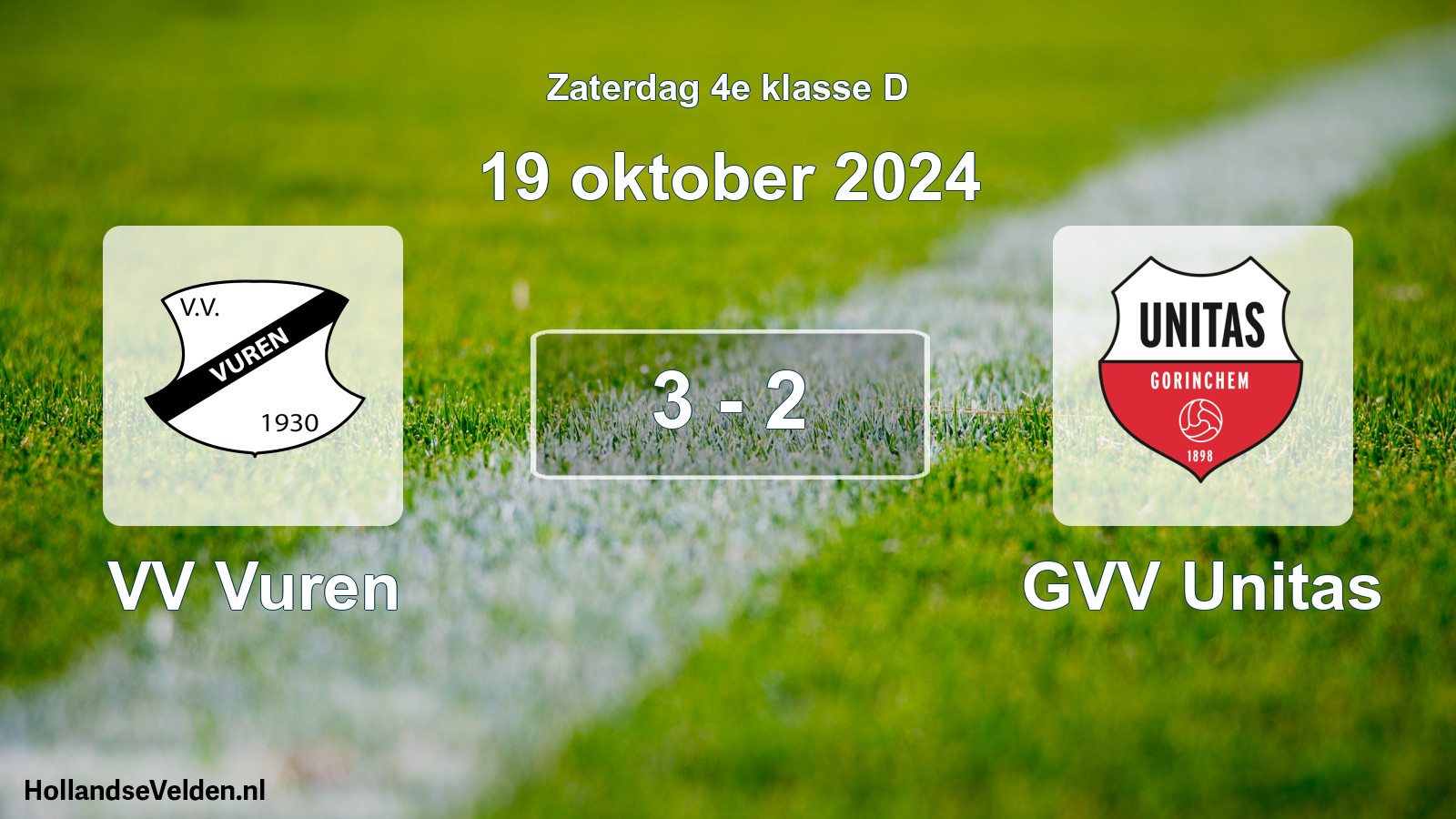 Total number of matches played: VV Vuren - GVV Unitas 3 - 2 (19 October 2024)