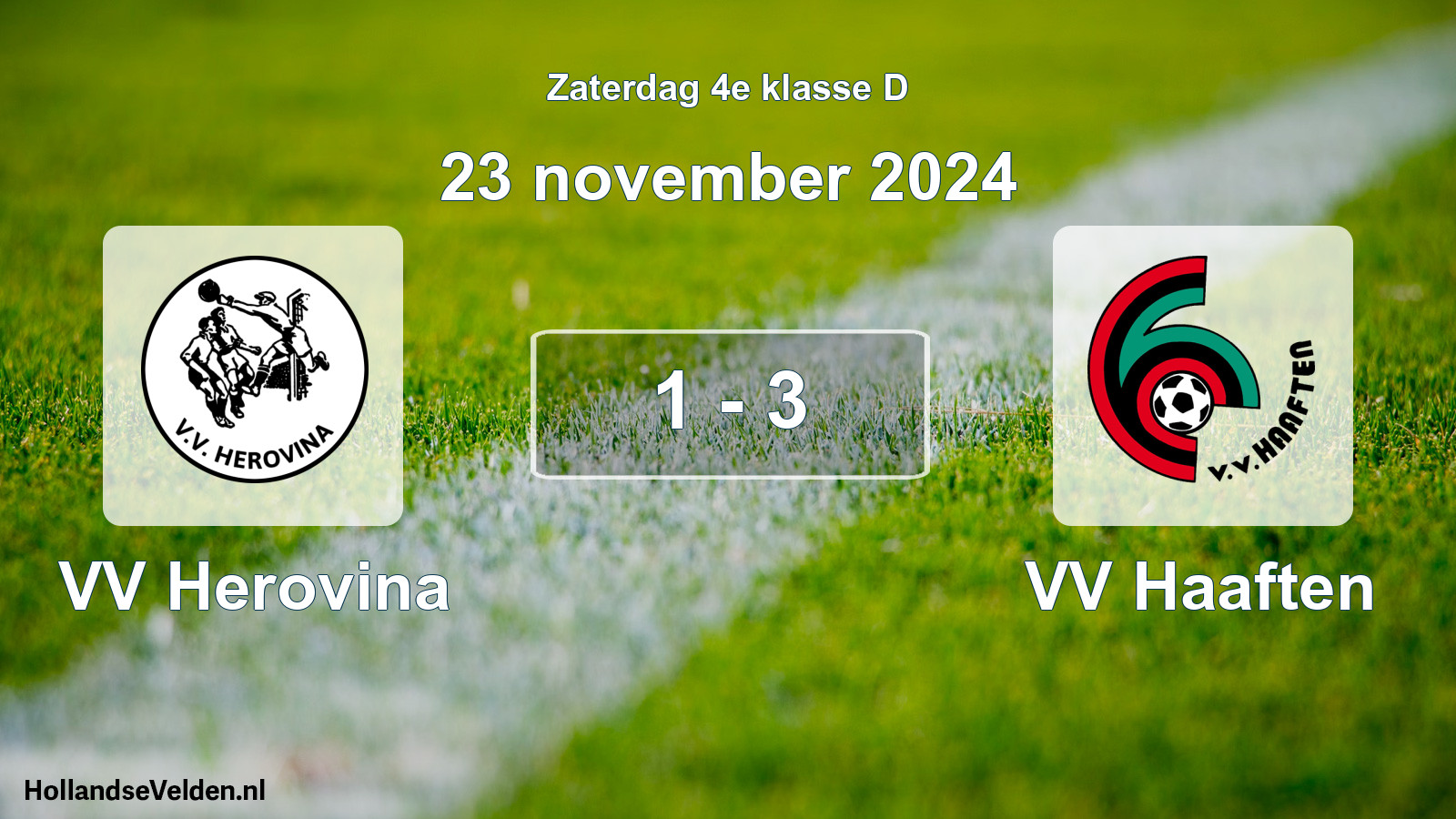 Total number of matches played: VV Herovina - VV Haaften 1 - 3 (23 November 2024)