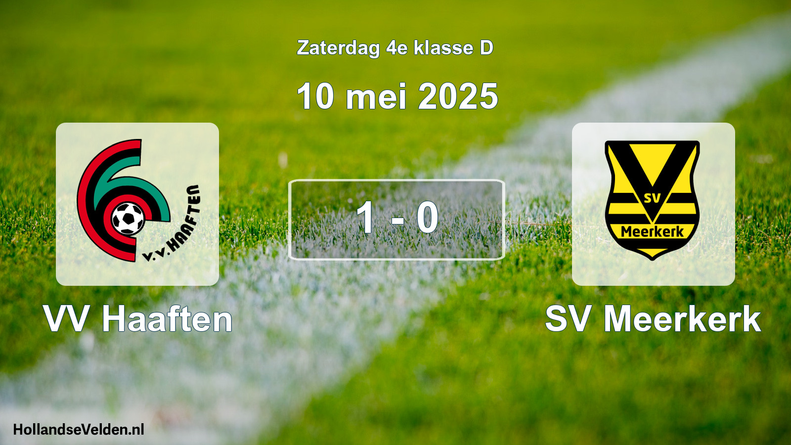 Total number of matches played: VV Haaften - SV Meerkerk 1 - 0 (10 May 2025)