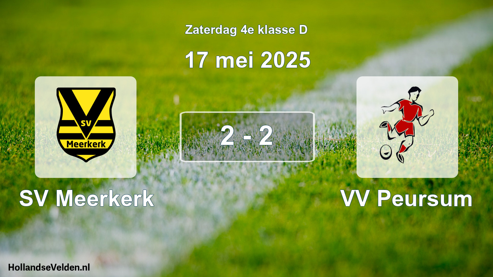 Total number of matches played: SV Meerkerk - VV Peursum 2 - 2 (17 May 2025)