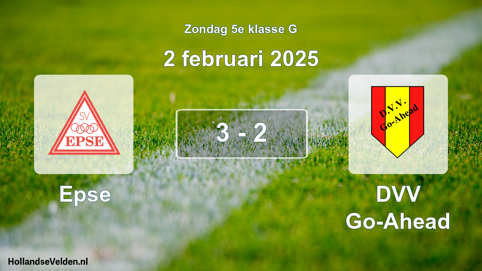 Total number of matches played: Epse - DVV Go-Ahead 3 - 2 (2 February 2025)