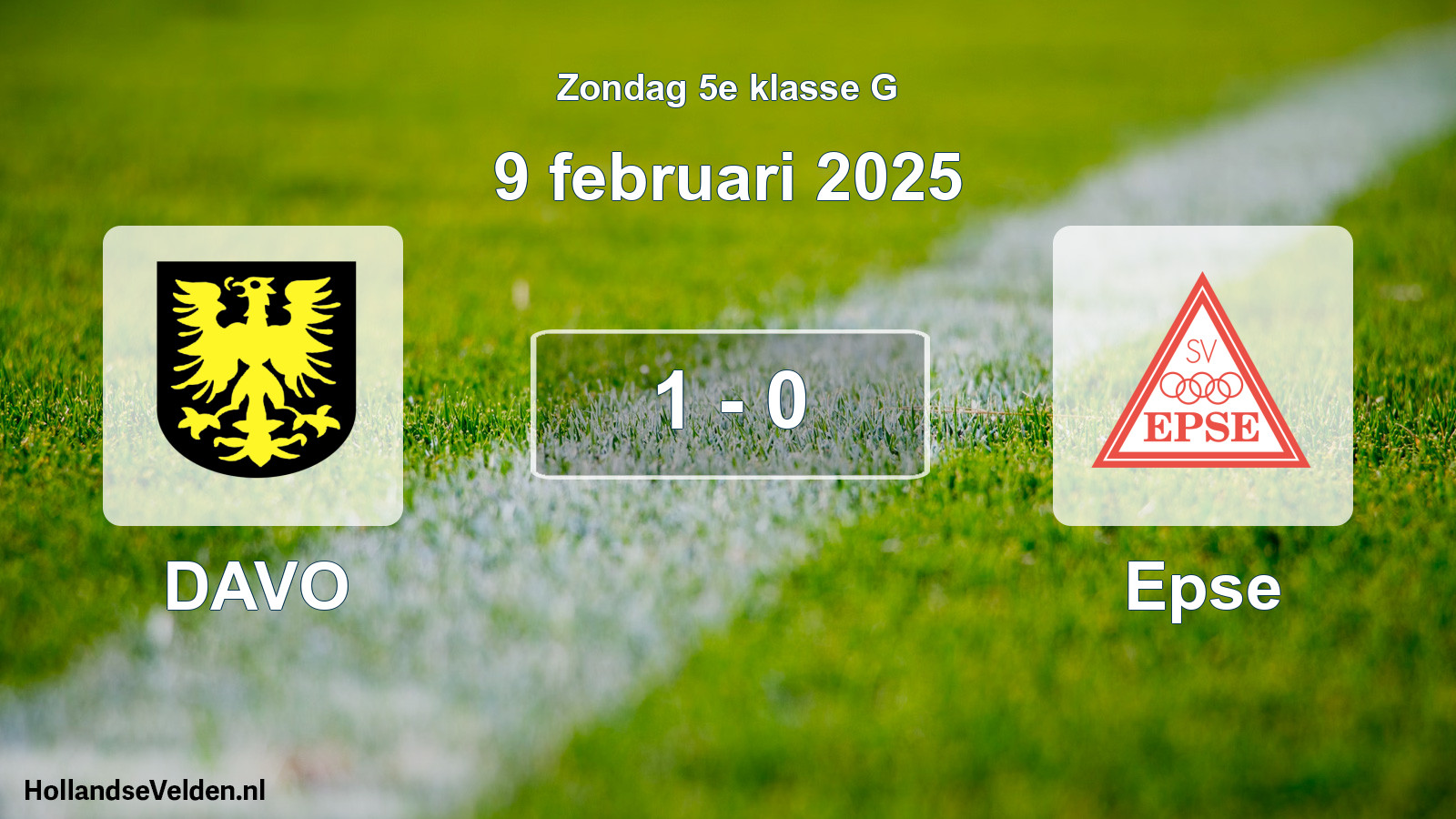 Total number of matches played: DAVO - Epse 1 - 0 (9 February 2025)