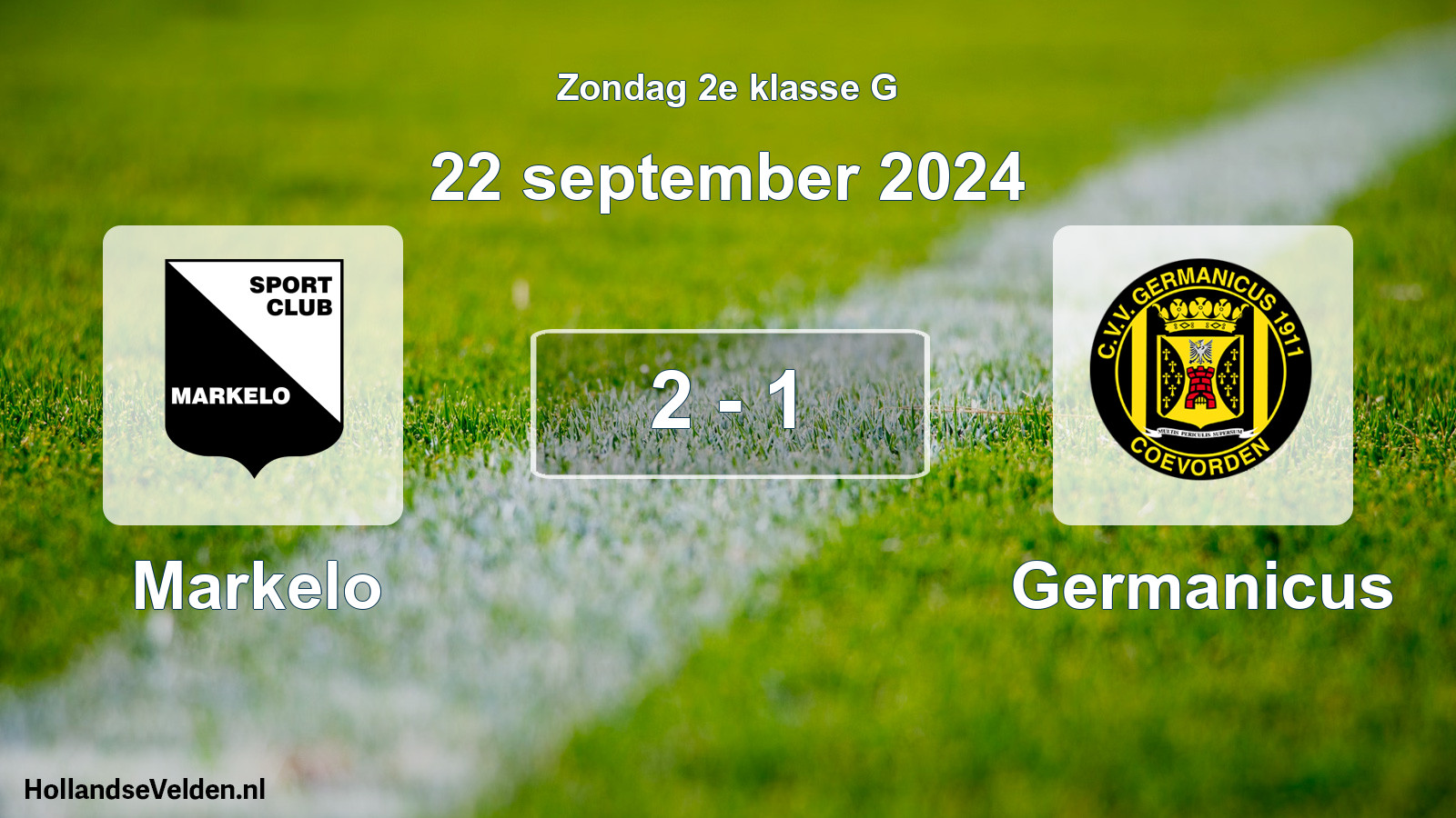 Total number of matches played: Markelo - Germanicus 2 - 1 (22 September 2024)