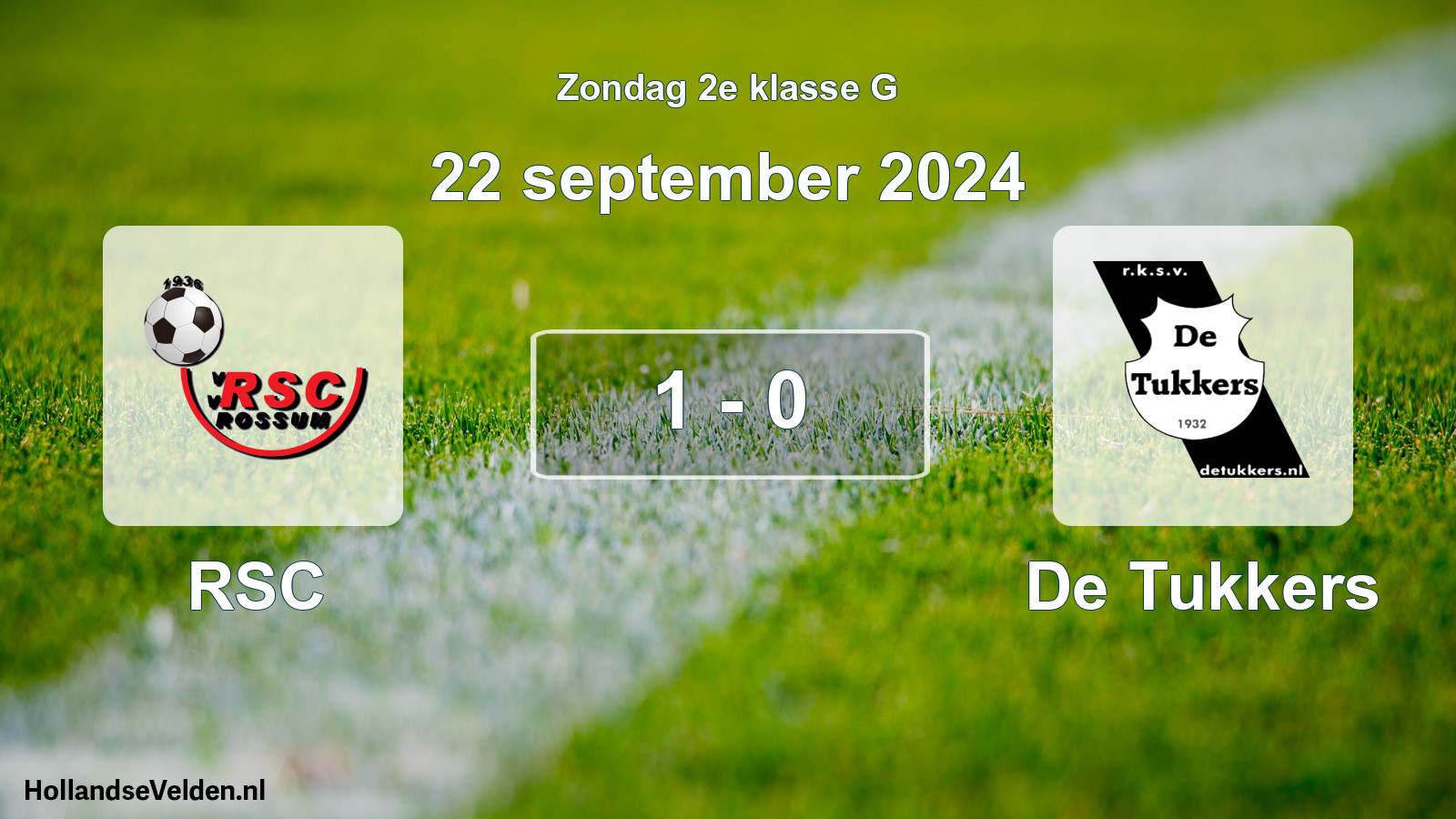 Total number of matches played: RSC - De Tukkers 1 - 0 (22 September 2024)