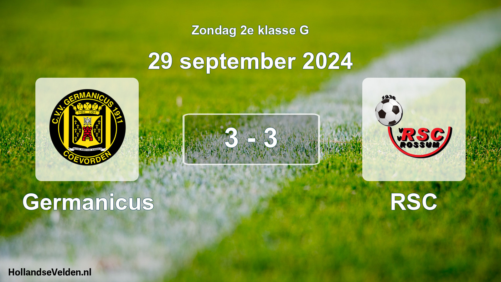 Total number of matches played: Germanicus - RSC 3 - 3 (29 September 2024)