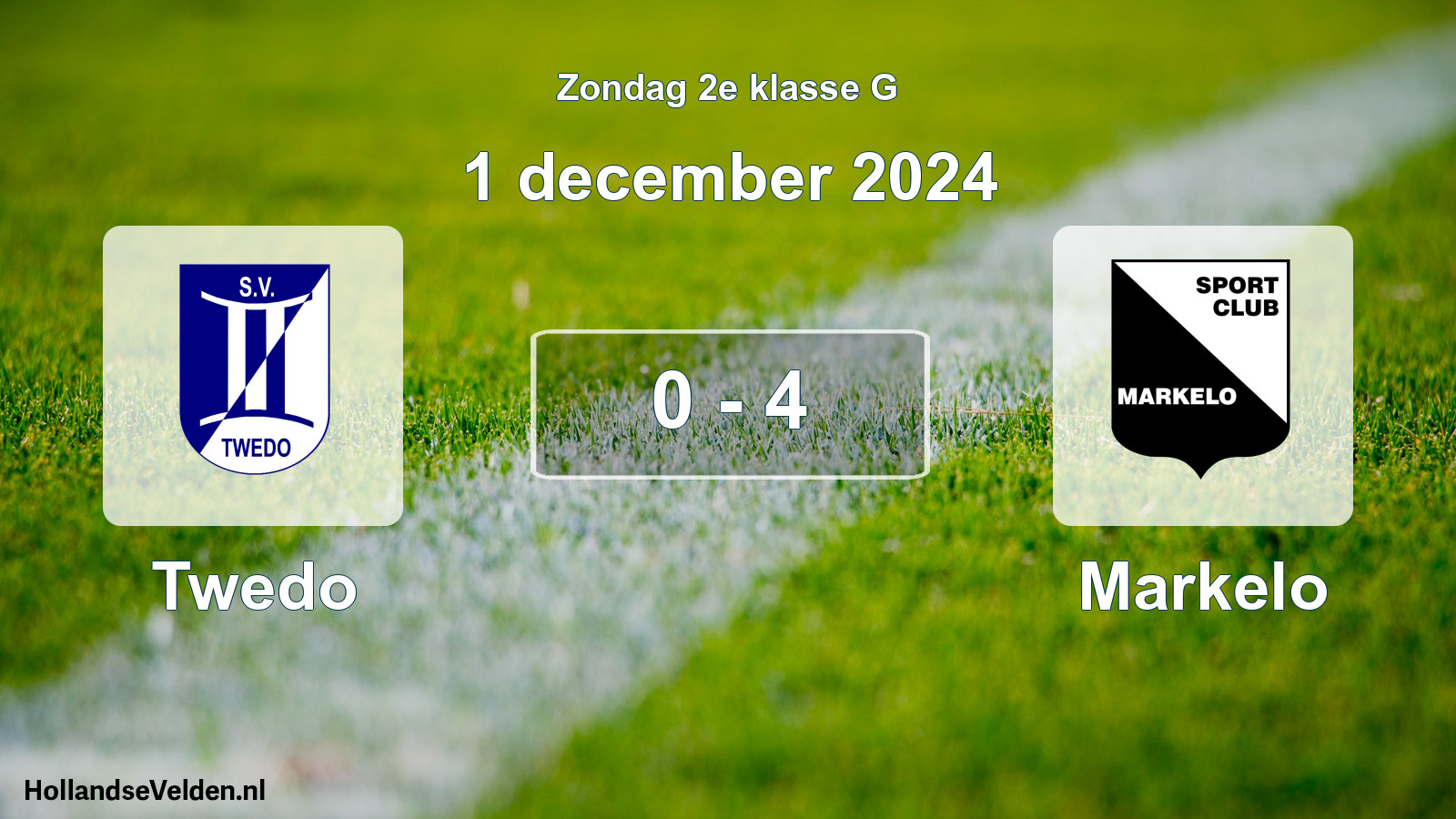 Total number of matches played: Twedo - Markelo 0 - 4 (1 December 2024)